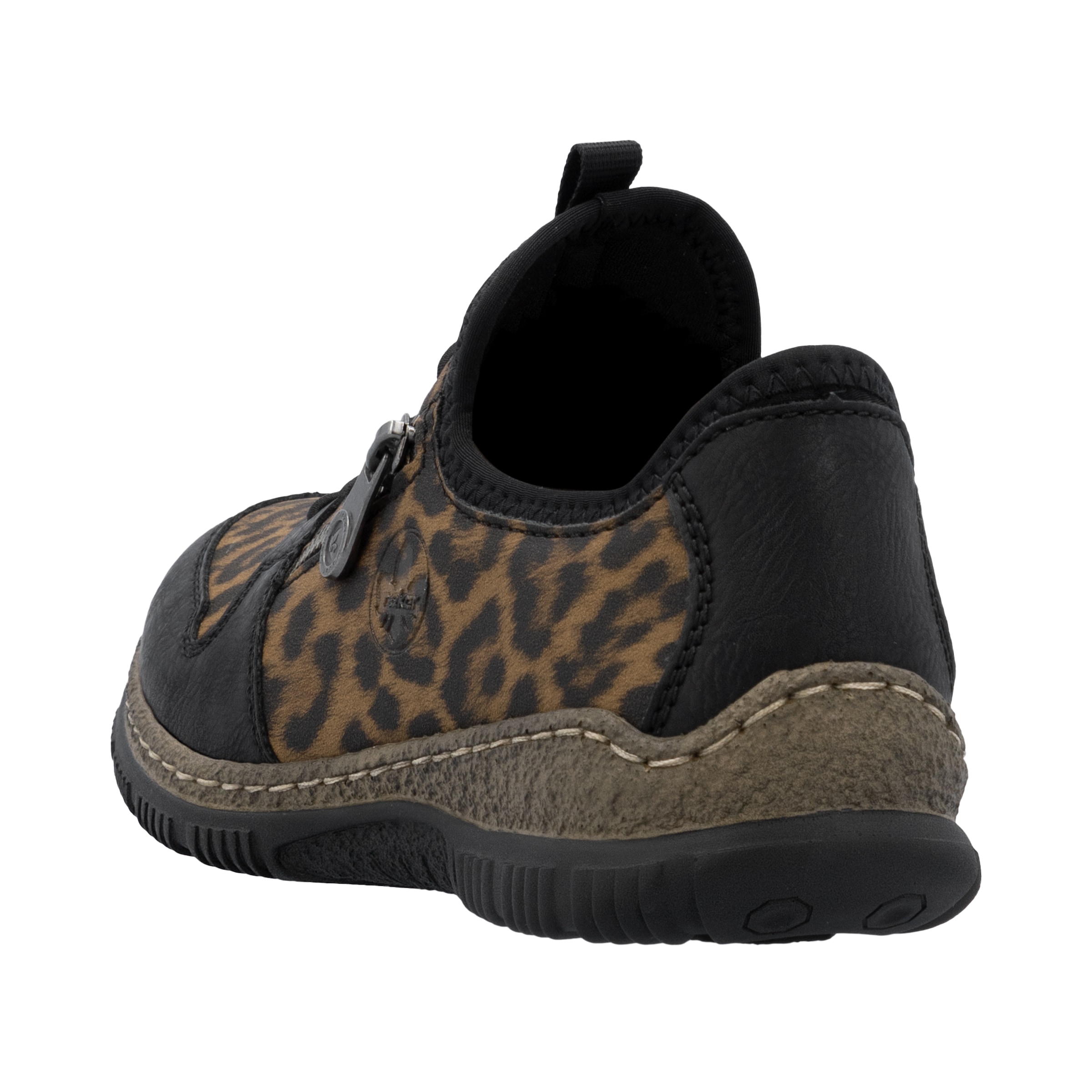 Rieker Slip-On Sneaker, Schlupfschuh, Leo-Sneaker, Freizeitschuh mit MemoSoft-Innensohle
