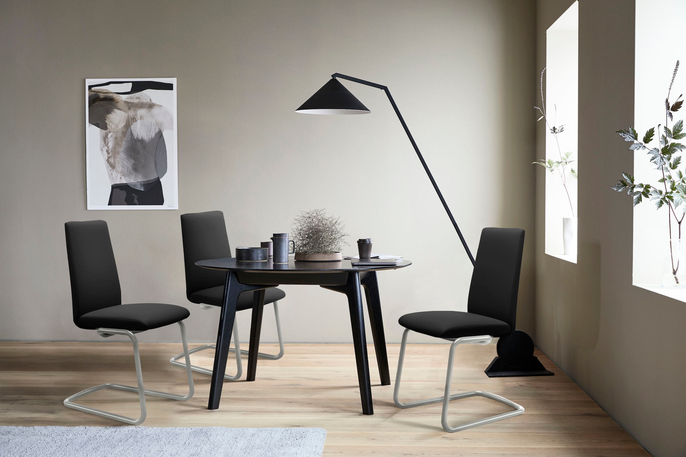 Stressless® Polsterstuhl »Laurel«, Leder BATICK, Low Back, Größe M, mit Beinen aus Stahl in Chrom matt