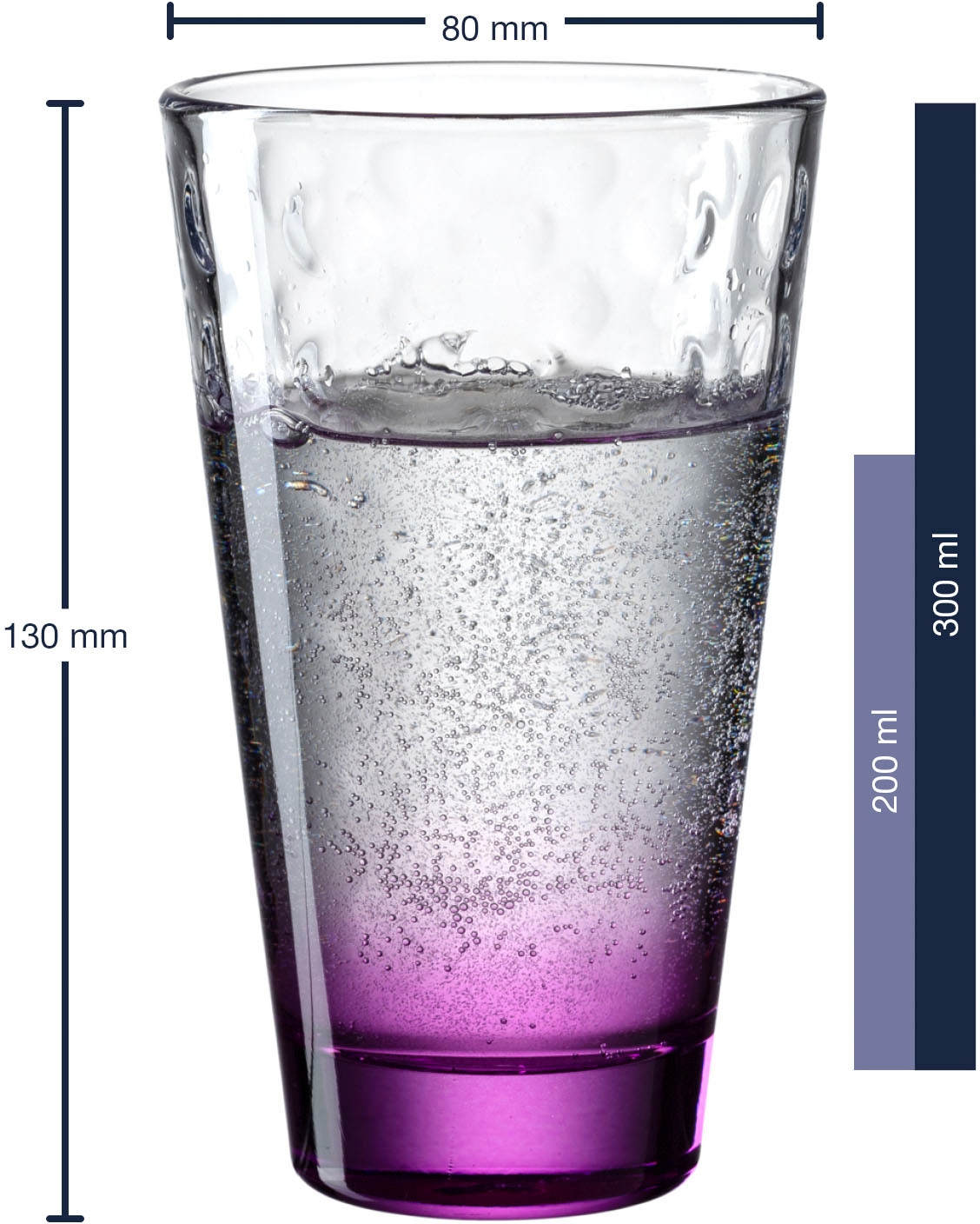 LEONARDO Gläser-Set »OPTIC«, (Set, 6 tlg.), 300 ml, 6-teilig