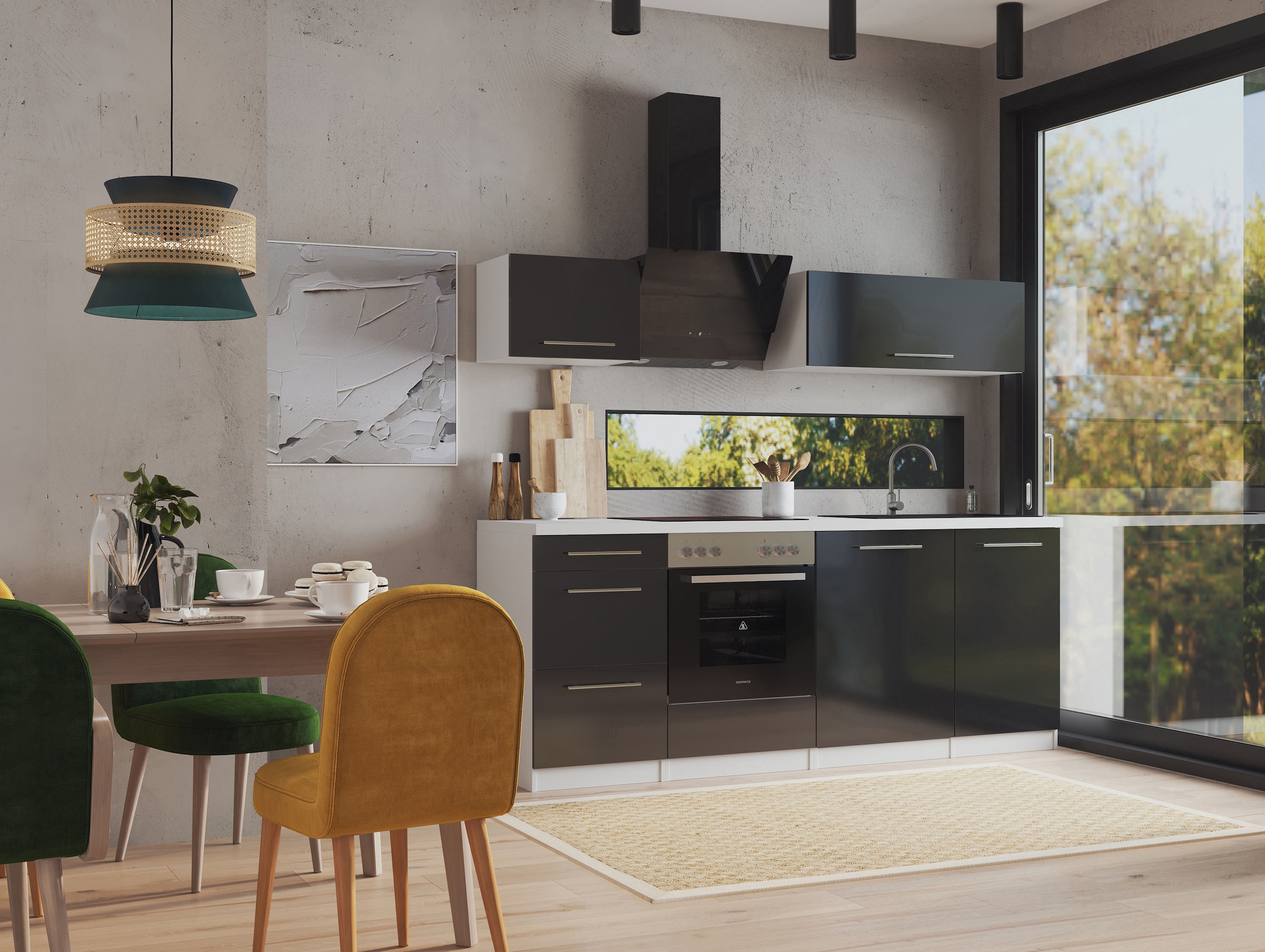 RESPEKTA Küche »Amanda« Breite 220 cm, mit Soft-Close, exklusiver Konfigura günstig online kaufen