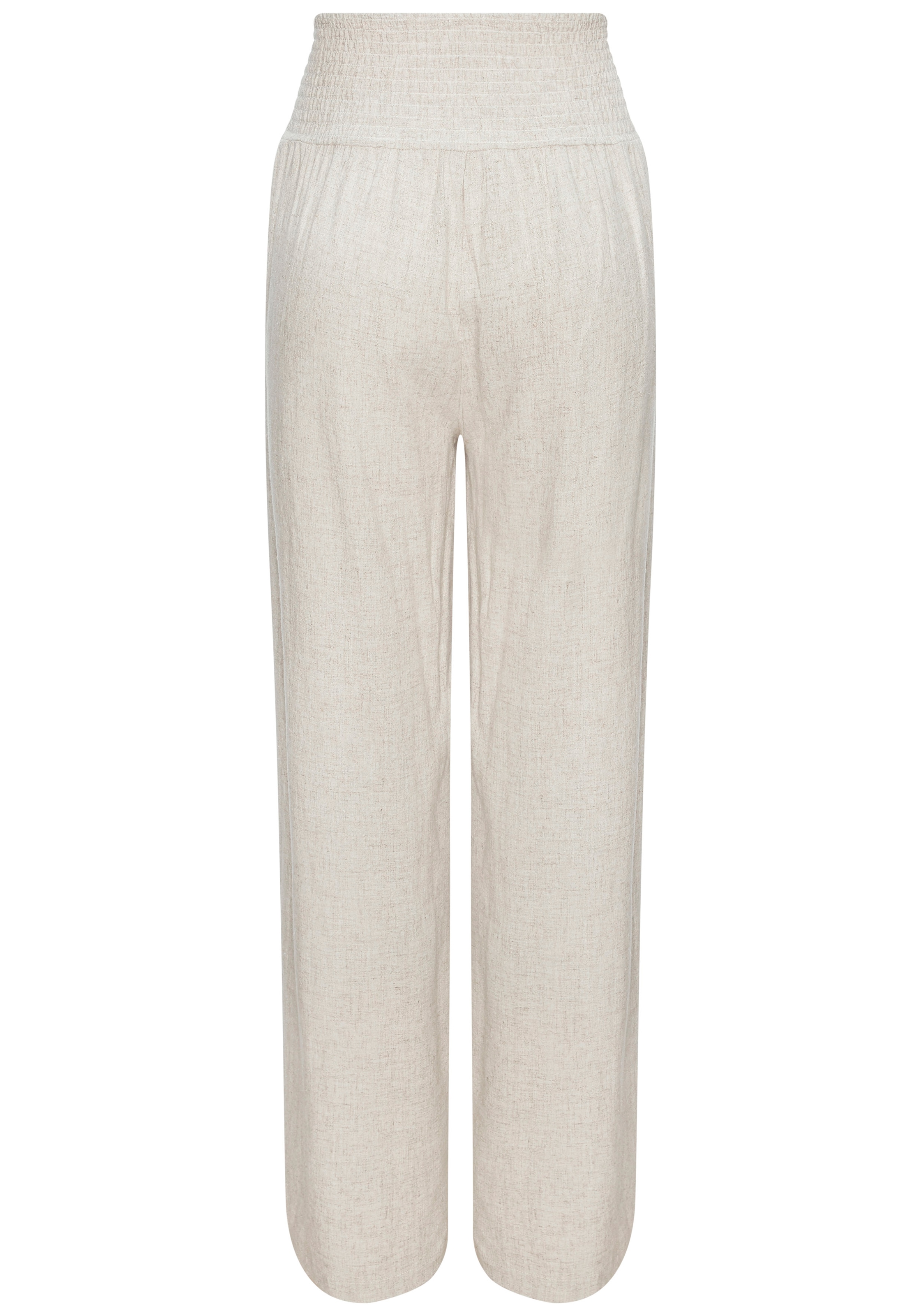 French Connection Leinenhose  mit gerafftem Bund, weite Palazzohose für den Sommer