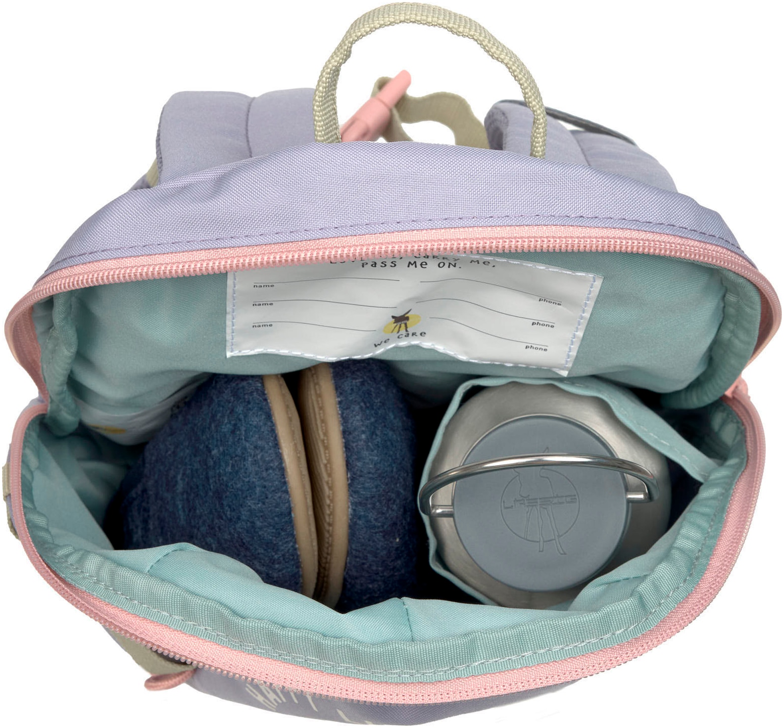 LÄSSIG Kinderrucksack »Tiny Backpack Outdoor Rainbow pastel lilac«