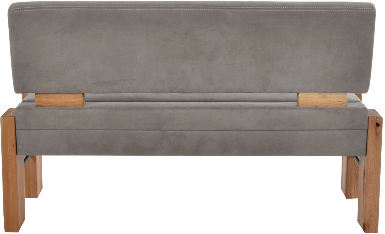 K+W Komfort & Wohnen Polsterbank, gepolsterte Stauraumbank, Massivholz, in 2 Breiten 161cm oder 181cm