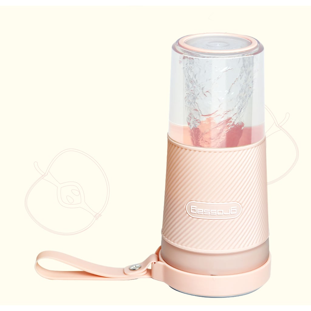 grossag Akku-Smoothie-Maker »to-go Rosa - MX 10.02 1378«, 67 W