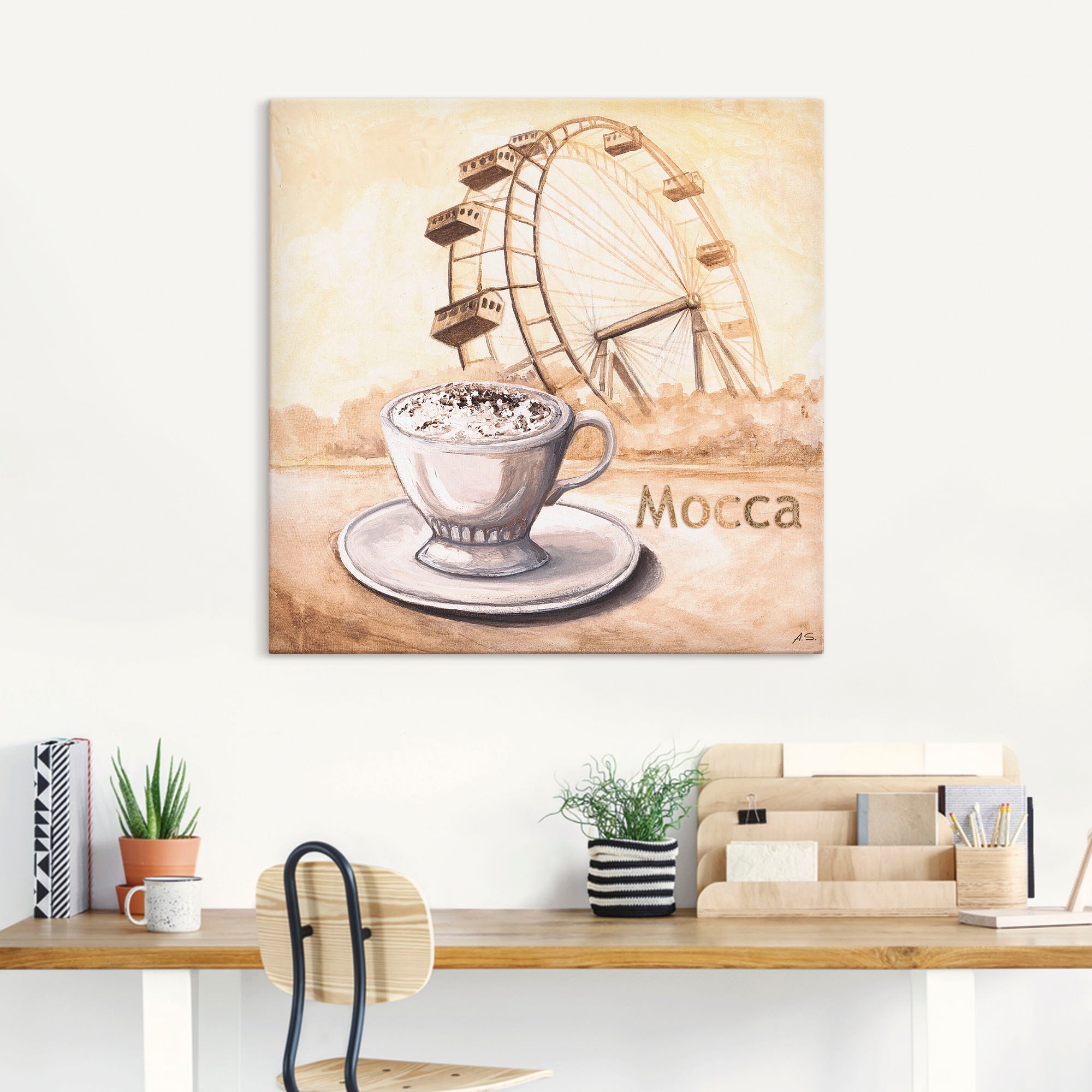 Artland Wandbild "Mocca in Wien", Kaffee Bilder, (1 St.), als Leinwandbild, günstig online kaufen