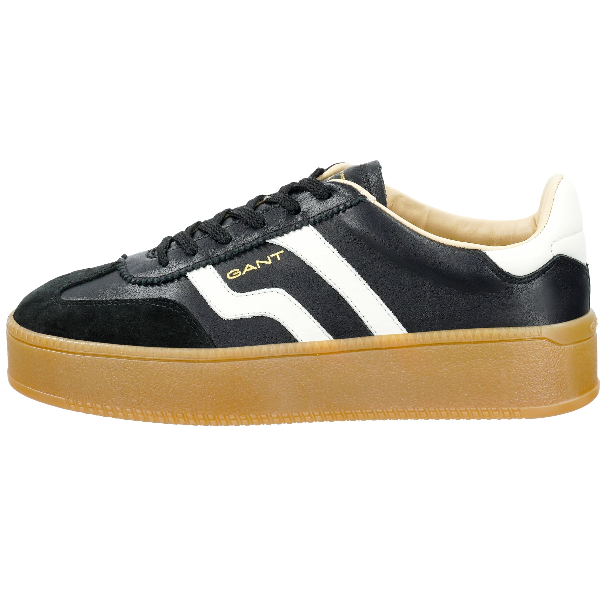 Gant Sneaker »Cuzmani«  Plateausneaker, Schnürschuh, Retro-Sneaker mit honigfarbener Laufsohle