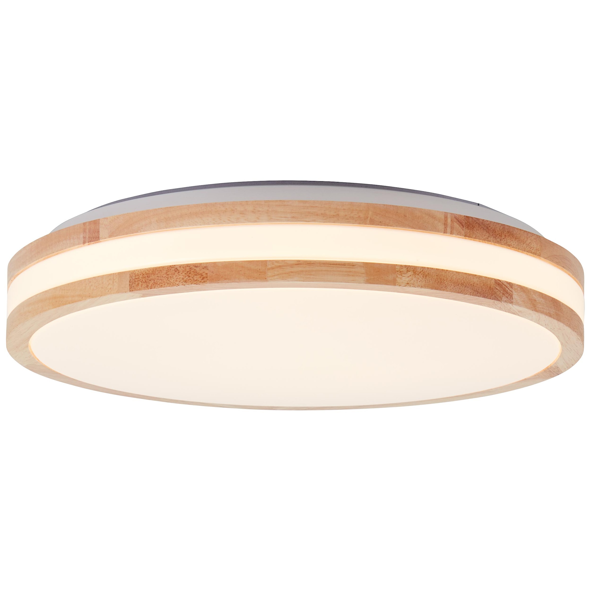 Brilliant Deckenleuchte »Laskos«, 1 flammig, mit Holzrahmen, Ø 38 cm, 2200 lm, 3000 K, Holz/Kunststoff