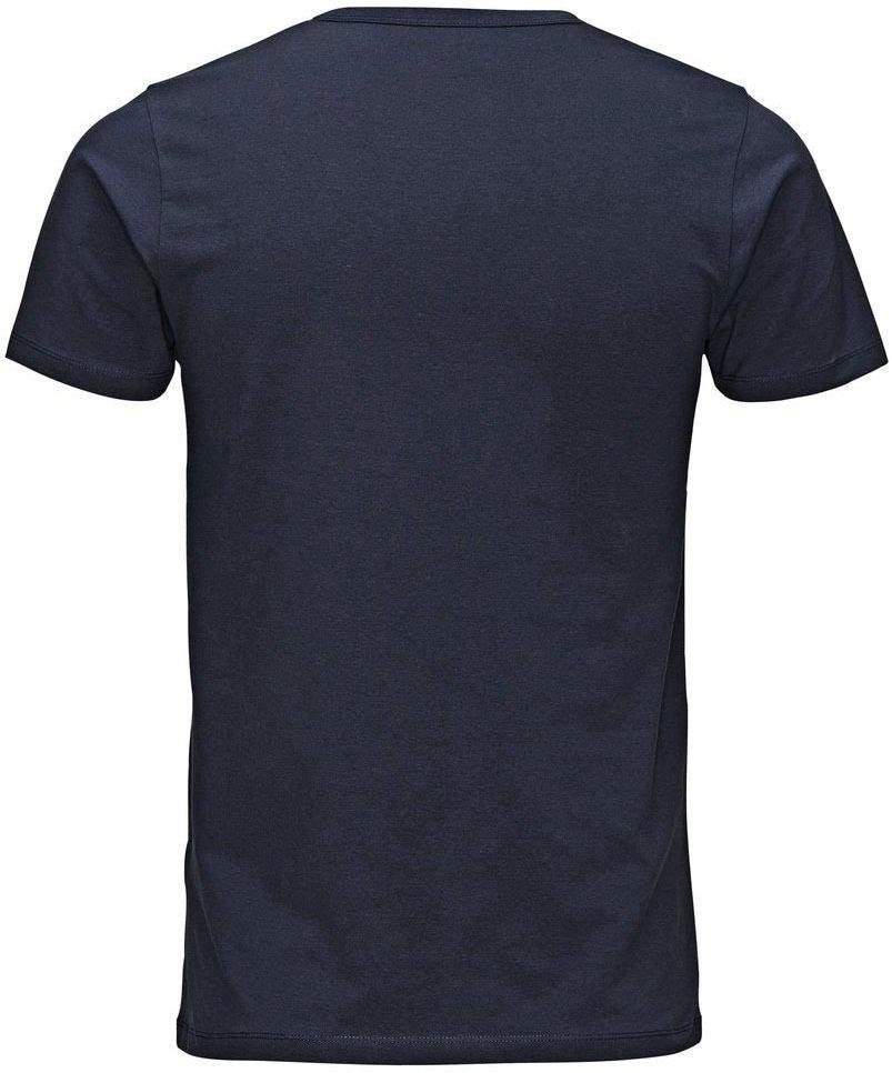 Jack & Jones T-Shirt »JJEBASIC mit schmaler Passform für jeden Tag« unifarben, modisch, schmal, Baumwollmischung, Rundhals
