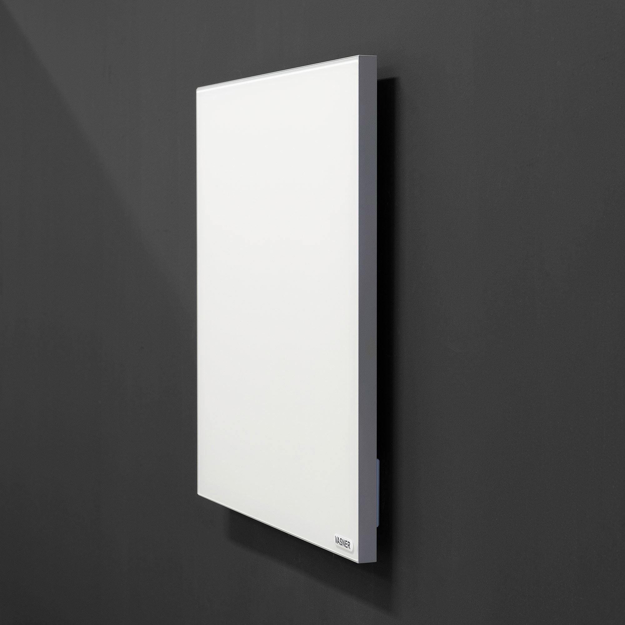 Vasner Infrarotheizung »Glas mit Rahmen grau, 700 W, Citara G«, Infrarot Glasheizung, IP44 Bad geeignet