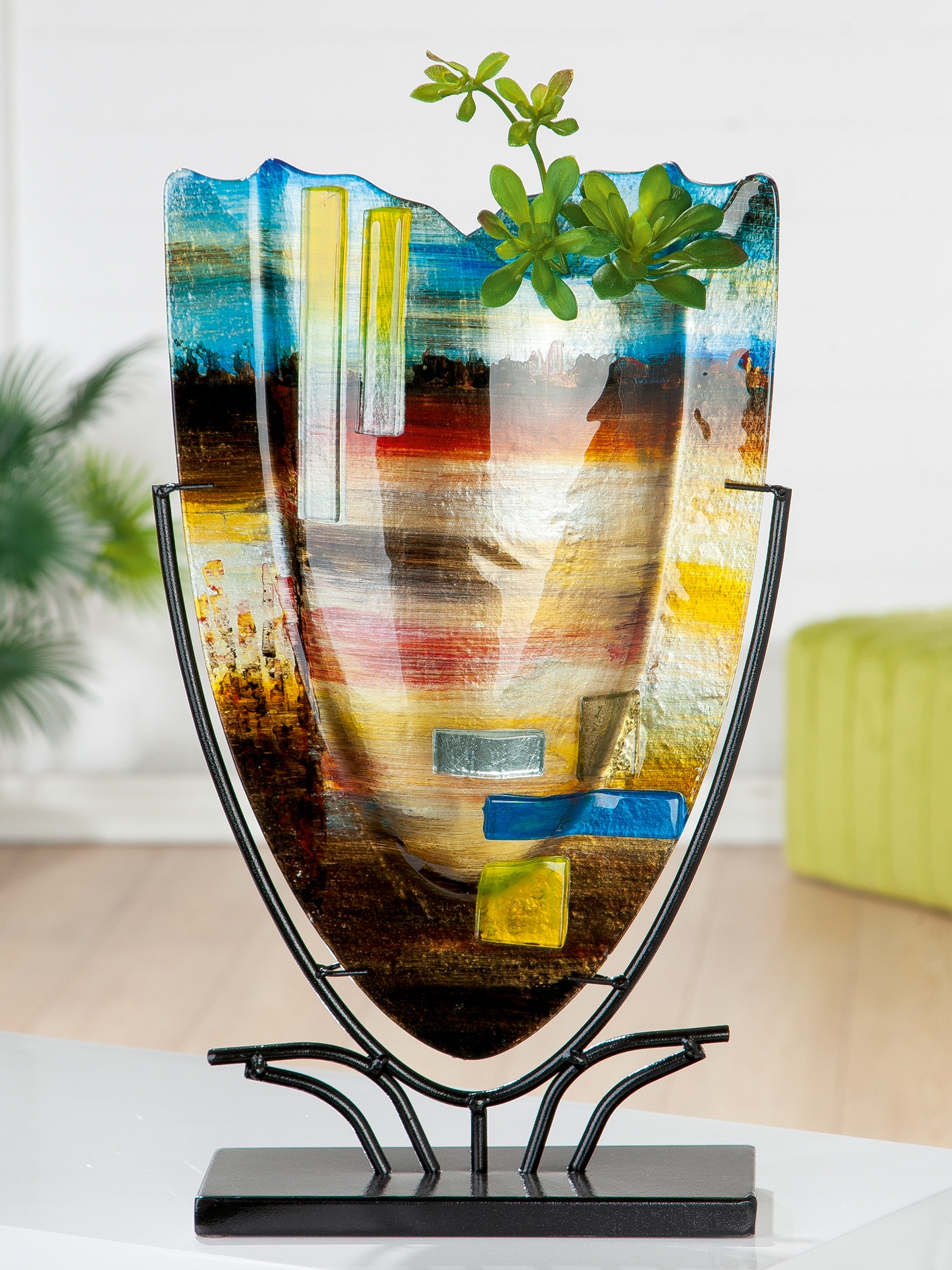 GILDE GLAS art Dekovase »Campo«, (1 St.), aus Glas, Höhe ca. 48 cm auf  Raten bestellen