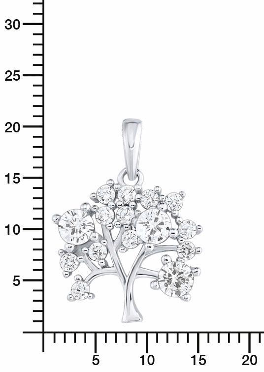 Amor Kette mit Anhänger »Baum« mit Zirkonia (synth.)