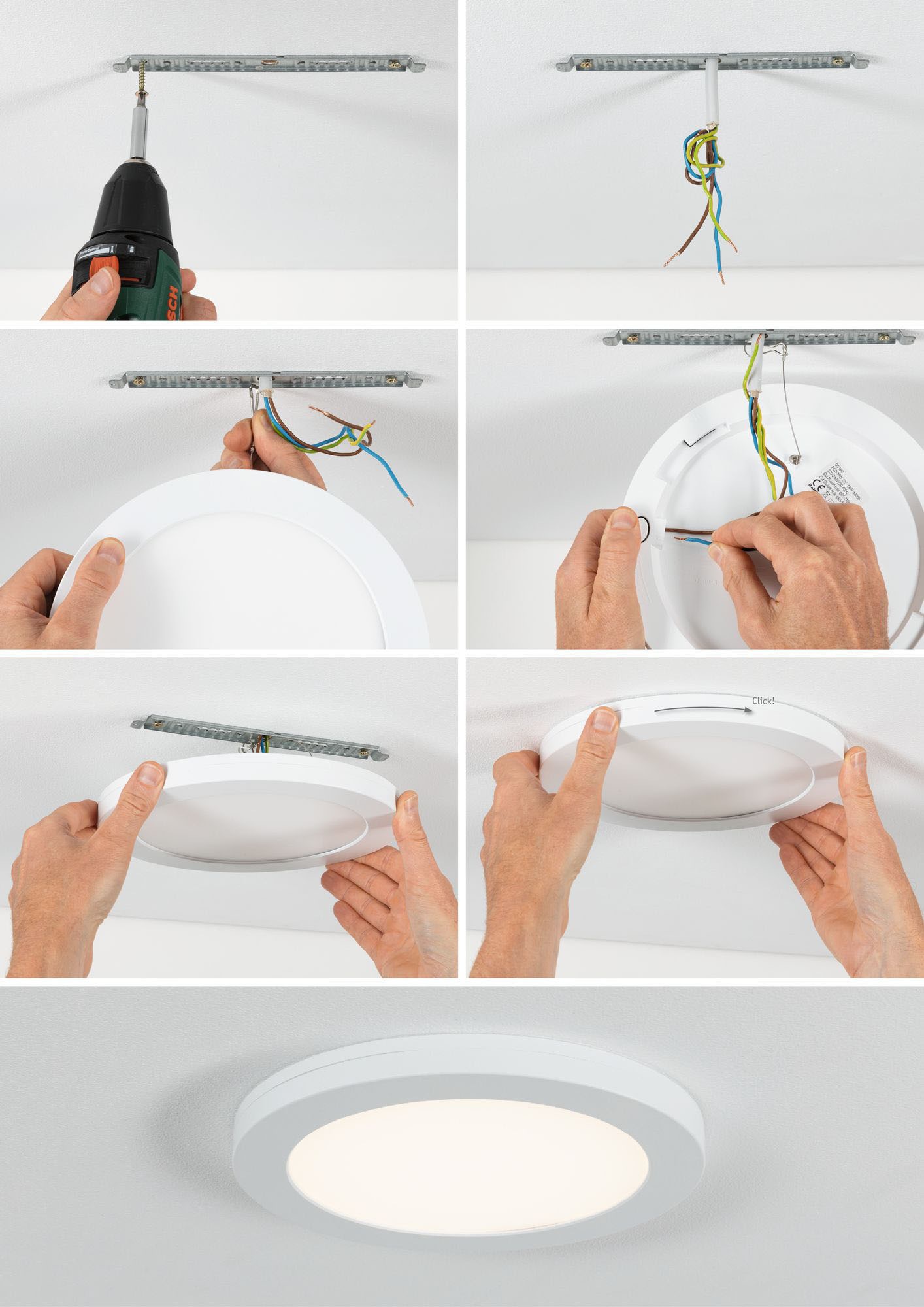 Paulmann LED Einbauleuchte »Cover-it«, 1 Stück, LED fest integriert, Ø 22,5 cm