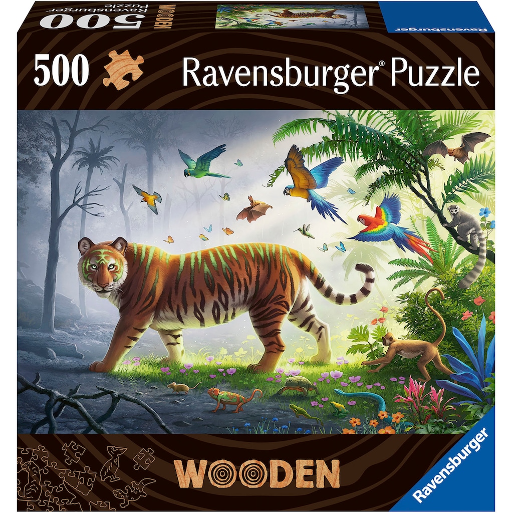 Ravensburger Puzzle »Wooden, Tiger im Dschungel«