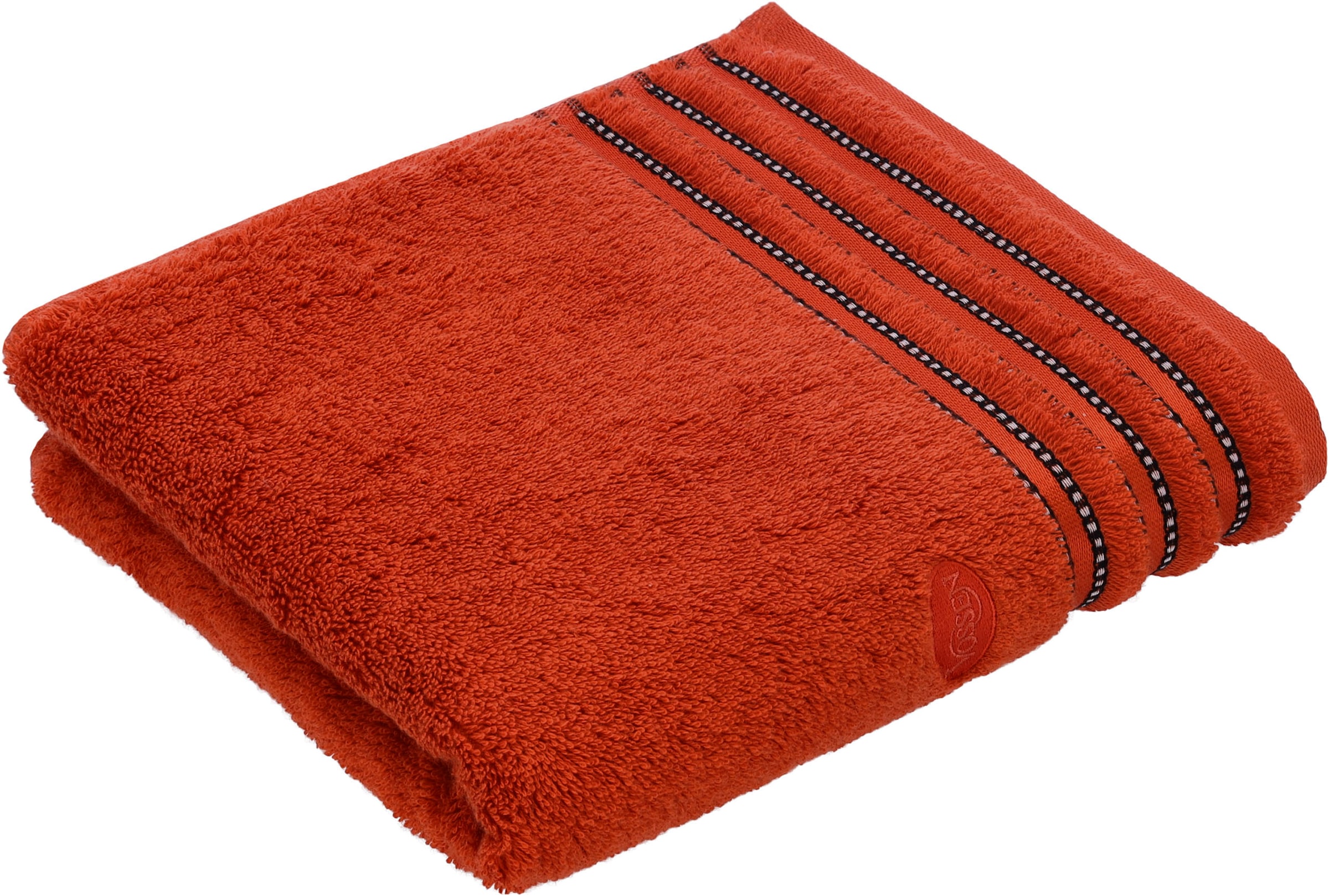 Saunatuch »Cult de Luxe« mit Glanzbordüre braun Walkfrottee, Obermaterial: 100% Baumwolle B/L: 100cmx150cm, 1 Stk., Walkfrottee