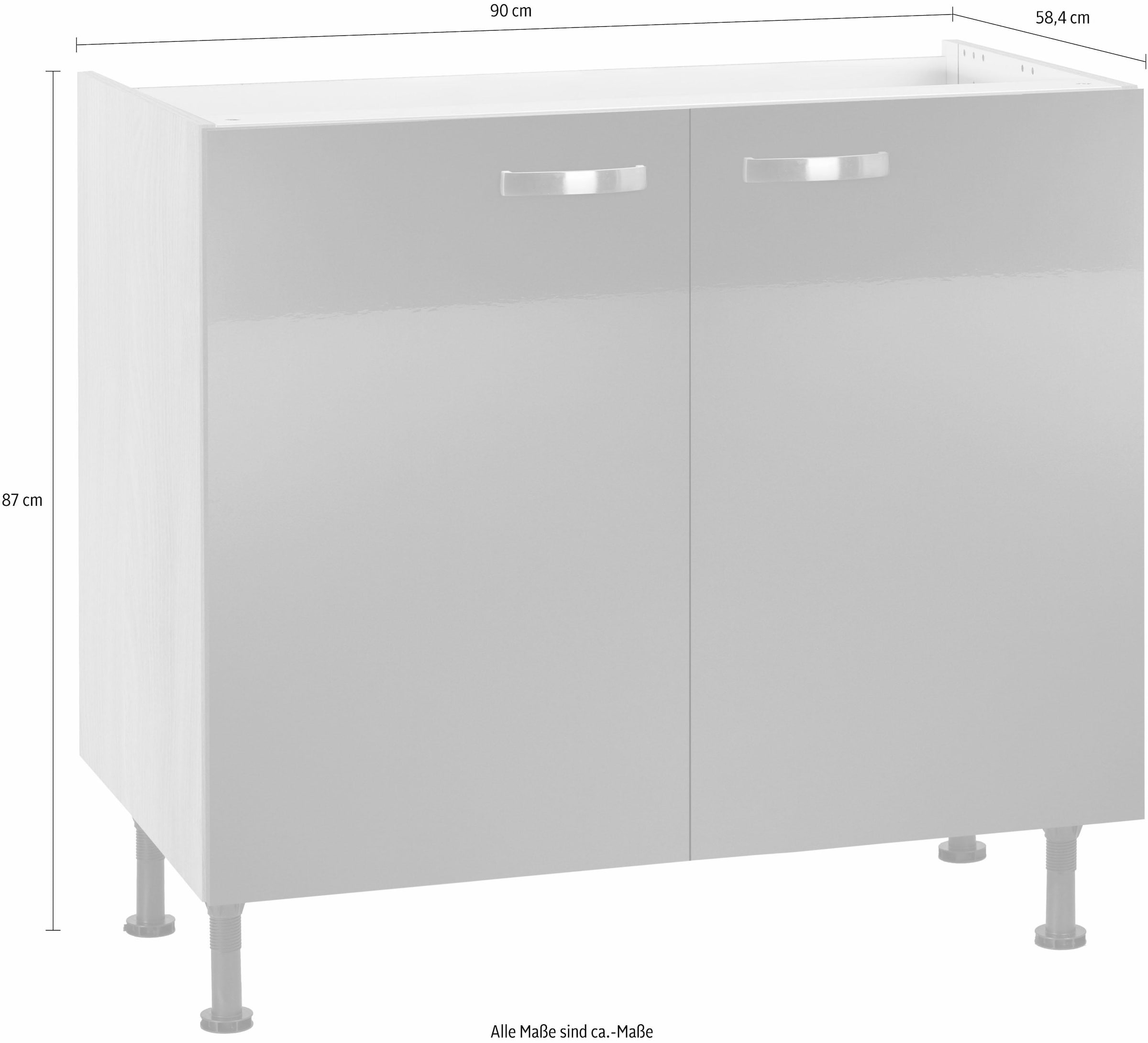 OPTIFIT Spülenschrank »Cara«, Breite 90 cm