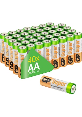 GP Batteries Batterie »Super Alkaline AA - 40 Batterien«, LR6, 1,5 V, (Packung) kaufen