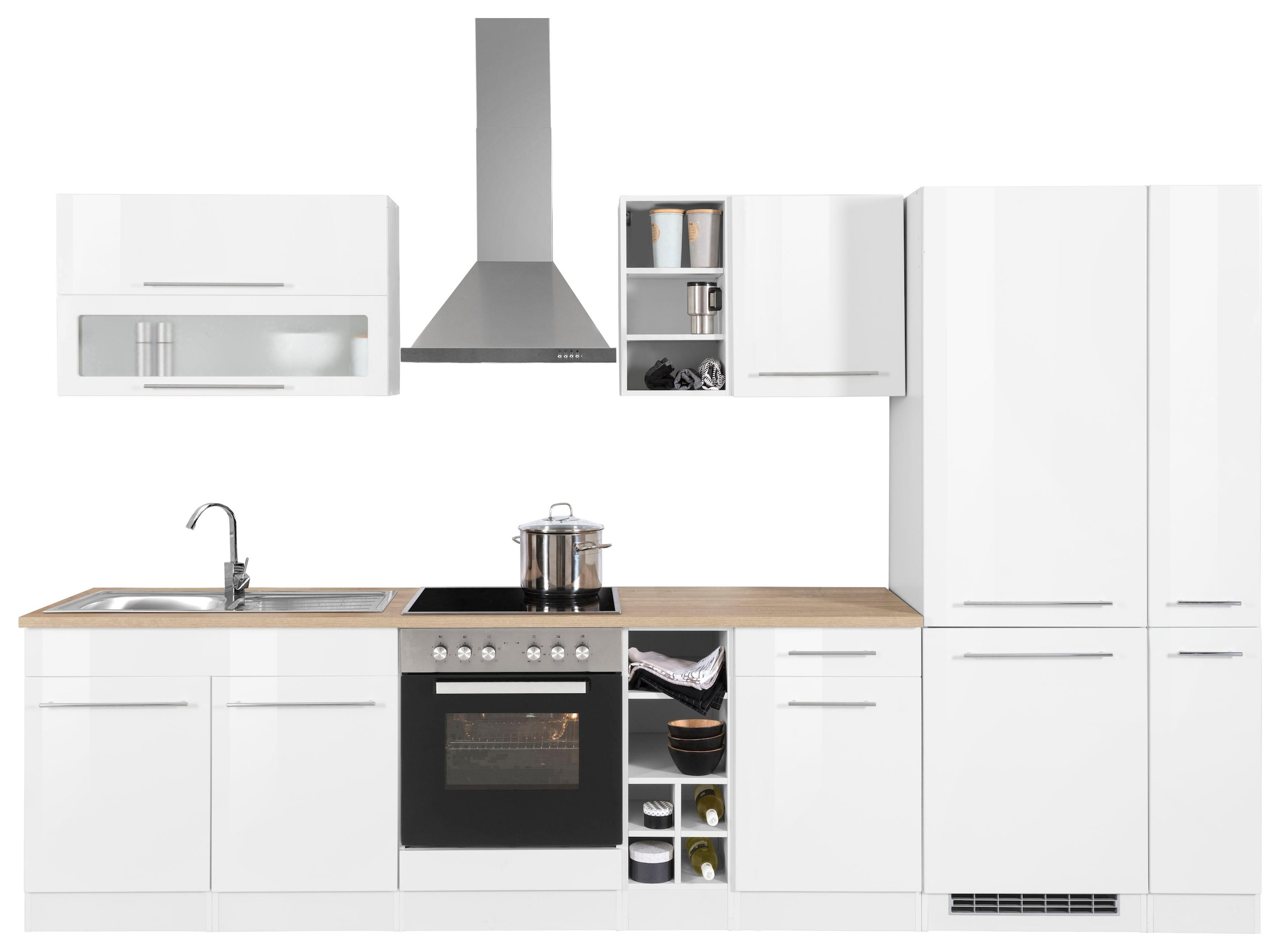 KOCHSTATION Küchenzeile »KS-Eton«, mit E-Geräten, Breite 330 cm günstig online kaufen