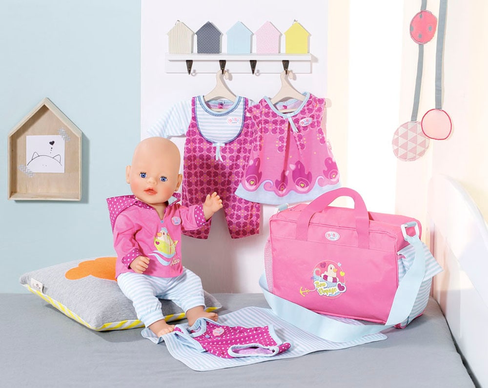 Baby Born Puppenkleidung »Great Value Set,43 cm«, (Set, bestehend aus 5 tlg. Kleidungsset, Wickeltasche inkl. Wickelunterlage)