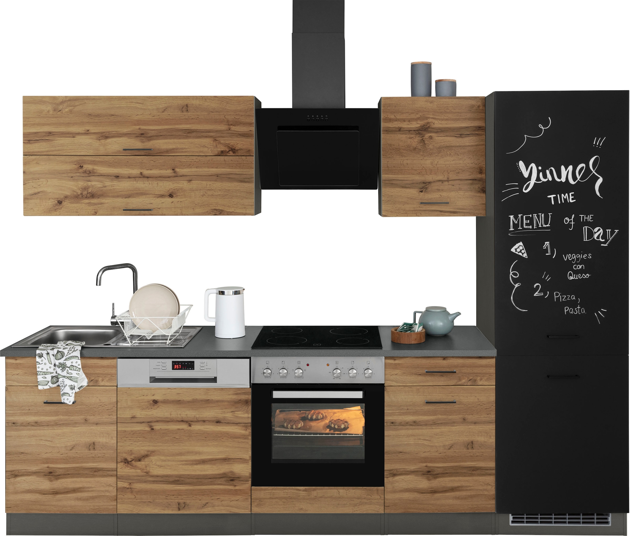 KOCHSTATION Küchenzeile »KS-Trier«, mit E-Geräten, Breite 280 cm günstig online kaufen