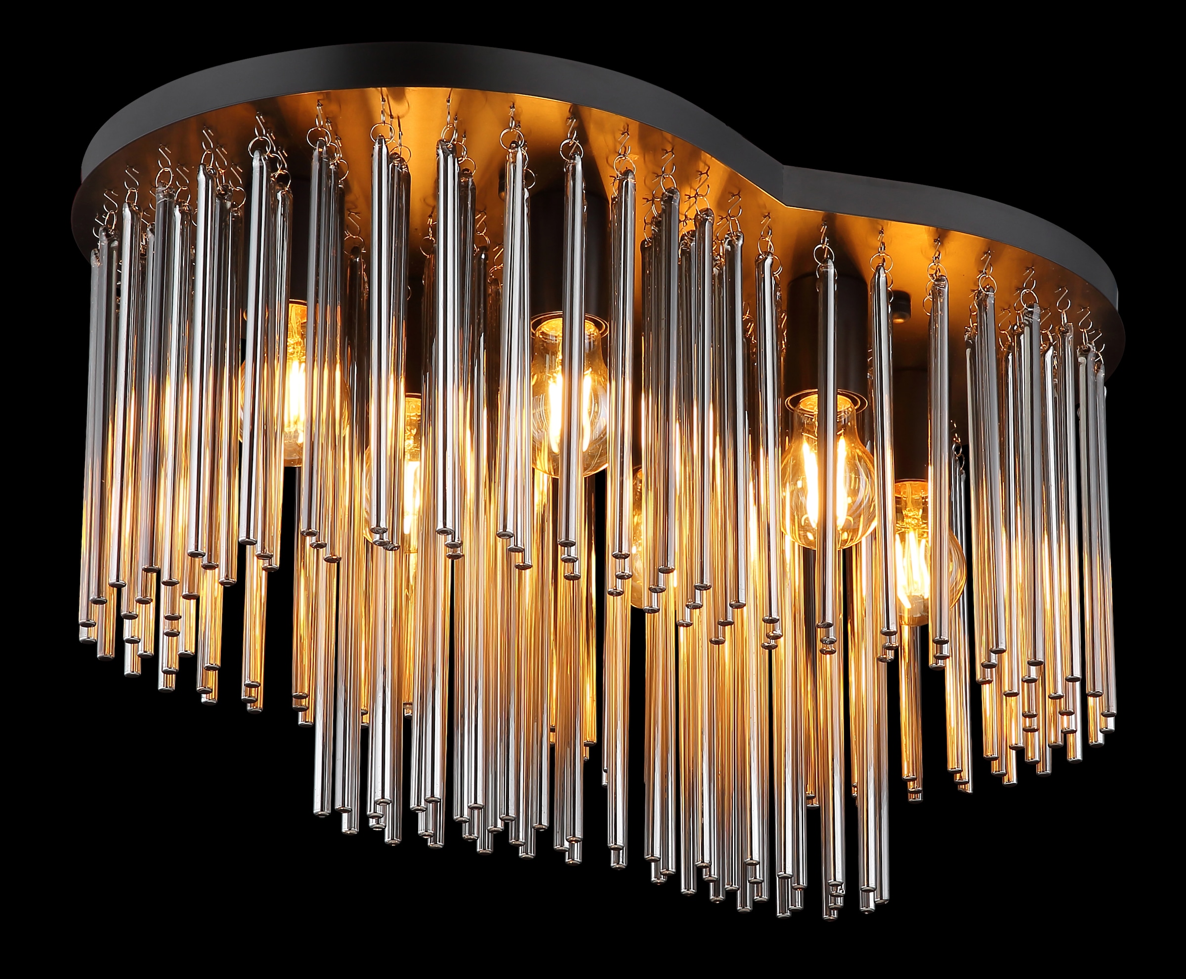 GLOBO LIGHTING Deckenleuchte »GORLEY« E27 1 Stk. Deckenleuchte für Wohn- & Esszimmer Rauchglas