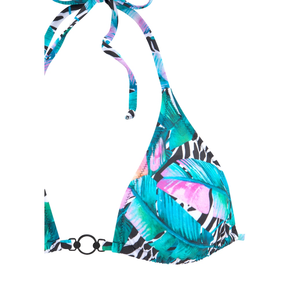 Vivance Triangel-Bikini, mit Animaldruck und Zieraccessorie
