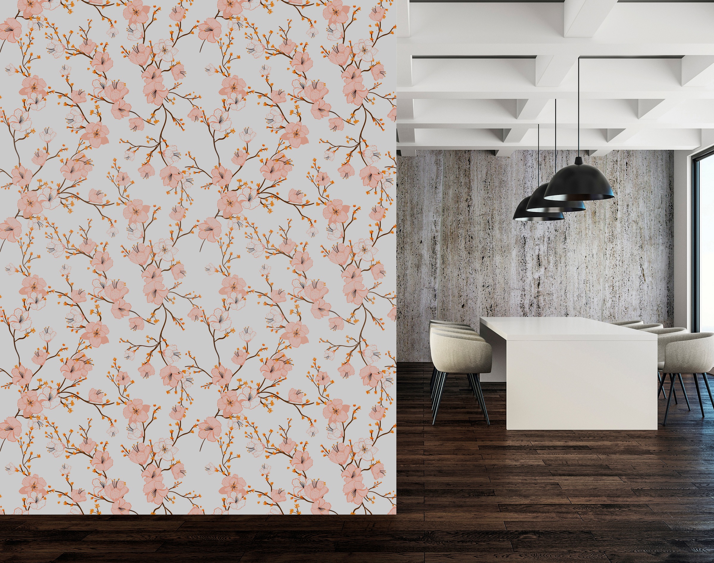 queence Vinyltapete »Reign« Motiv   bedruckt   botanisch   floral   gemuste günstig online kaufen