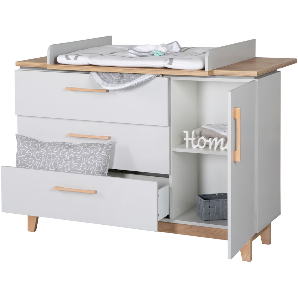 roba® Babyzimmer-Komplettset »Caro«, (Set, 3 St., Kinderbett, Schrank, Wickelkommode), breit; mit Kinderbett, Schrank und Wickelkommode