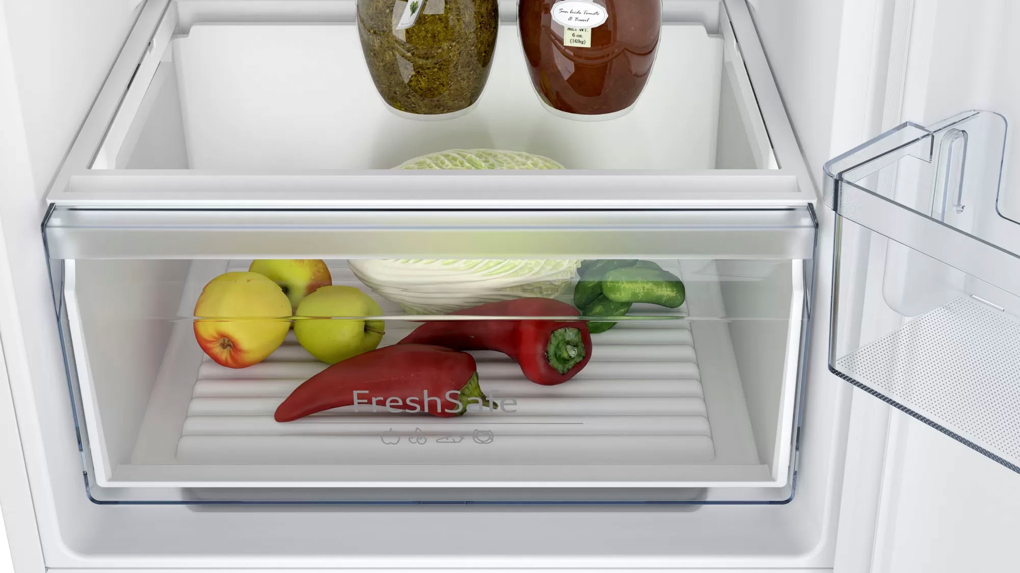 NEFF Einbaukühlgefrierkombination »KI5861SE0«, KI5861SE0, 177,2 cm hoch, 54,1 cm breit, Fresh Safe: Schublade für flexible Lagerung von Obst & Gemüse