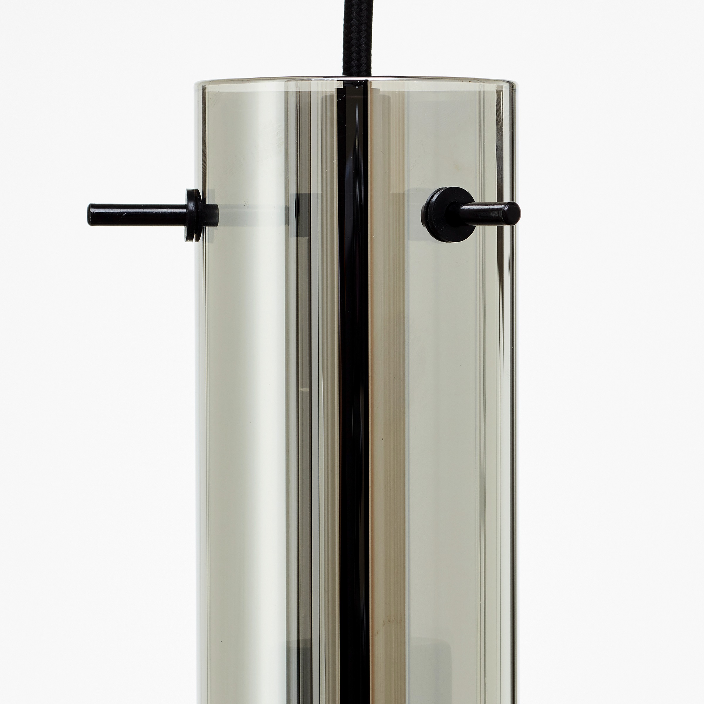 Brilliant Pendelleuchte »Glasini«, 5 flammig, Leuchtmittel E14 | ohne Leuchtmittel, mit Rauchglas, 199 cm Höhe, 95 cm Breite, 5 x E14, schwarz
