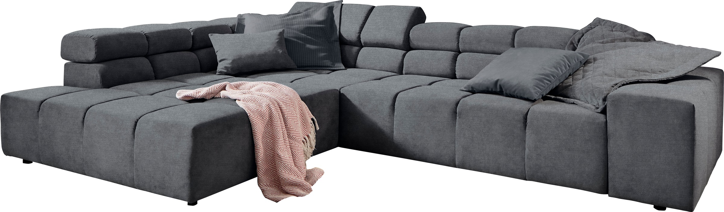 INOSIGN Ecksofa »Ancona incl. Kopfteilverstellung, OTTOs Choice, Breite 319cm, L-Form«, wahlweise motorische Sitztiefenverstellung, auch in Cord + Easy Care