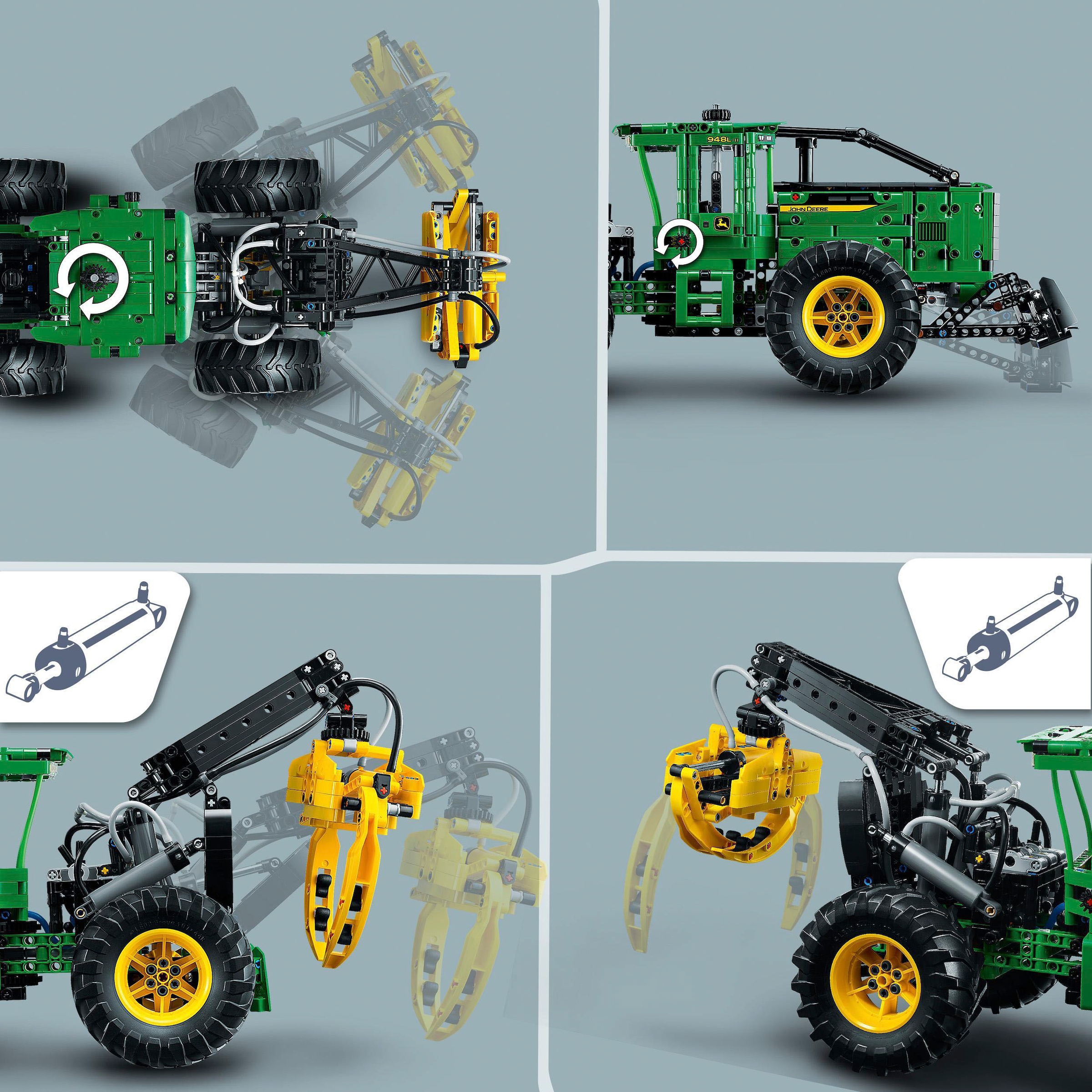 LEGO® Konstruktionsspielsteine »John Deere 948L-II Skidder (42157), LEGO® Technic«, (1492 St.), Made in Europe