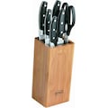 RÖSLE Messerblock »Cuisine«, 7 tlg., aus Bambusholz mit 5 Messern und Küchenschere, Klingenspezialstahl