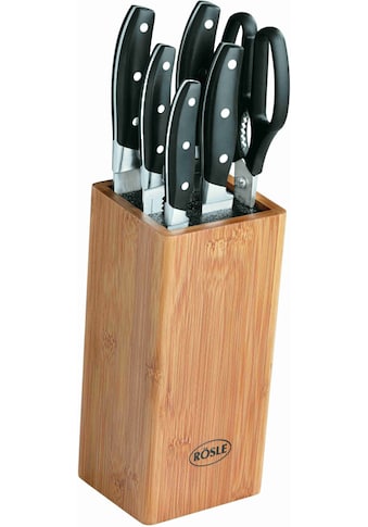 RÖSLE Messerblock »Cuisine«, 7 tlg., aus Bambusholz mit 5 Messern und Küchenschere,... kaufen