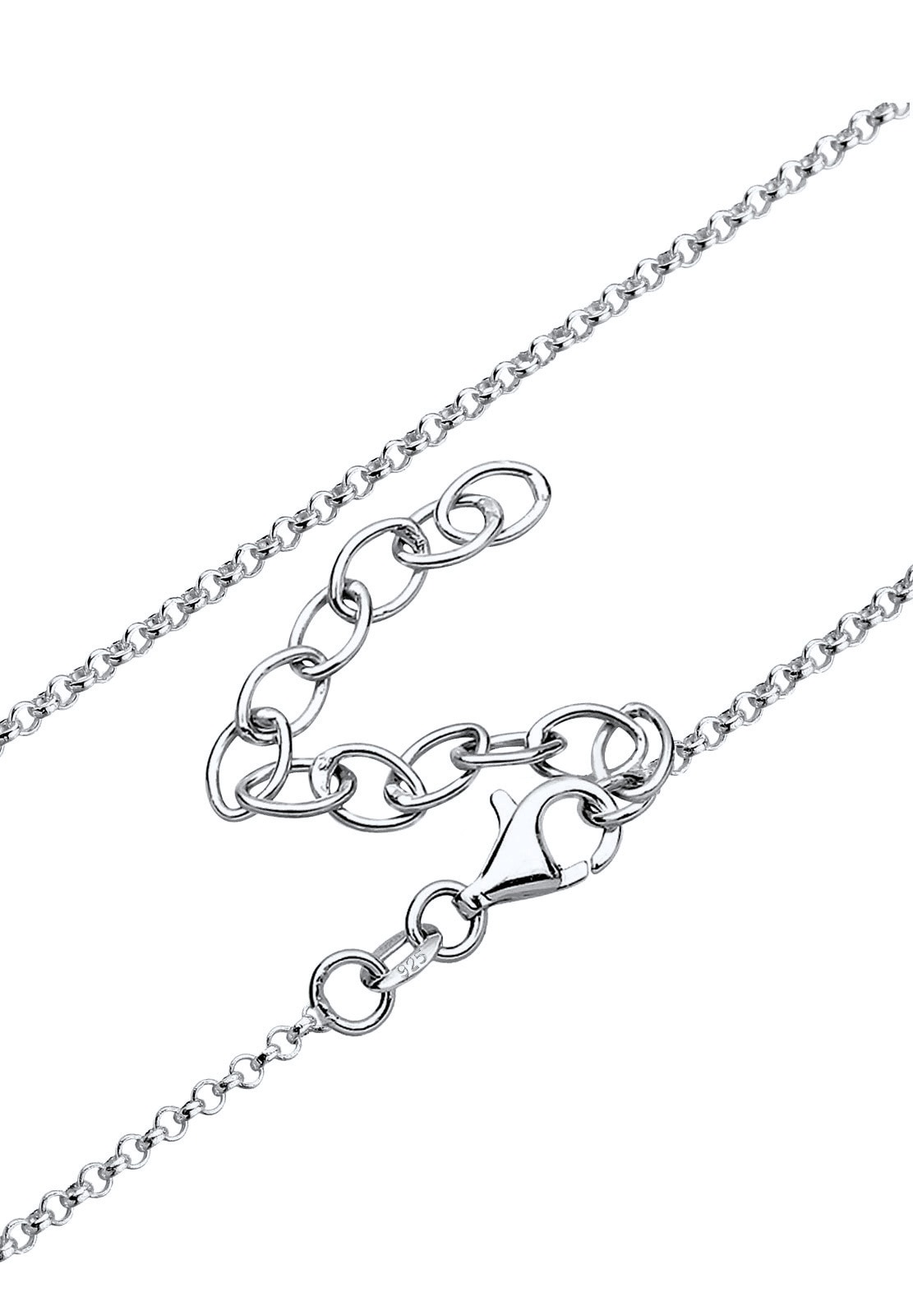Elli Kette mit Anhänger »Ornament Perlmutt Edelsteine 925 Sterling Silber«