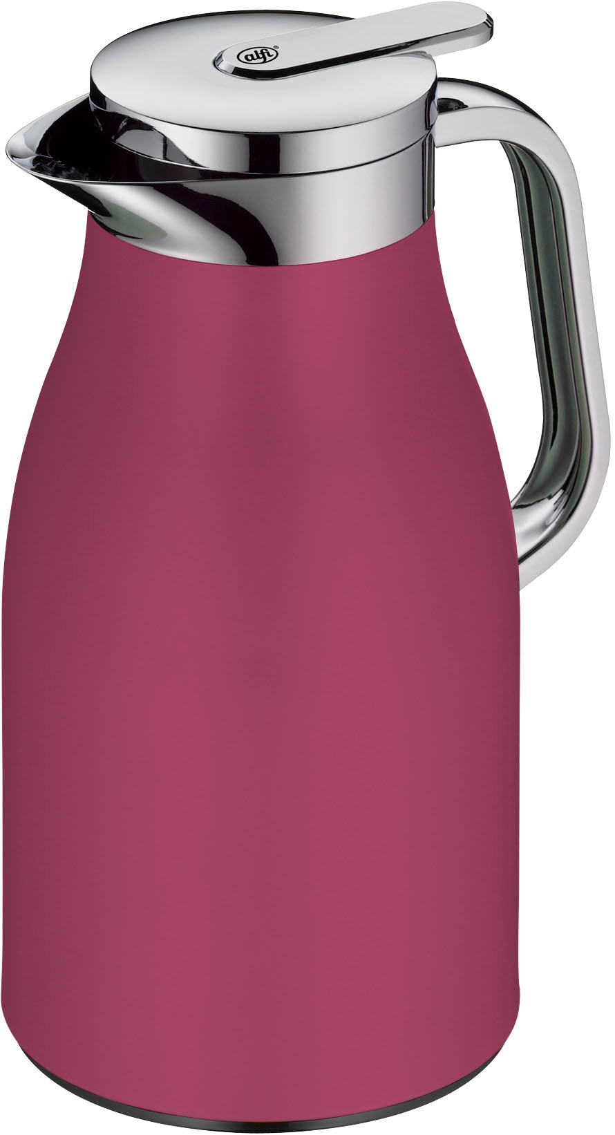 Alfi Isolierkanne »SKYLINE, mit Hartglaseinsatz und ergonomischem Griff«, 1 l, (1 St.), 12h heiß & 24h kalt, Drehverschluss mit bequemem Druckknopf