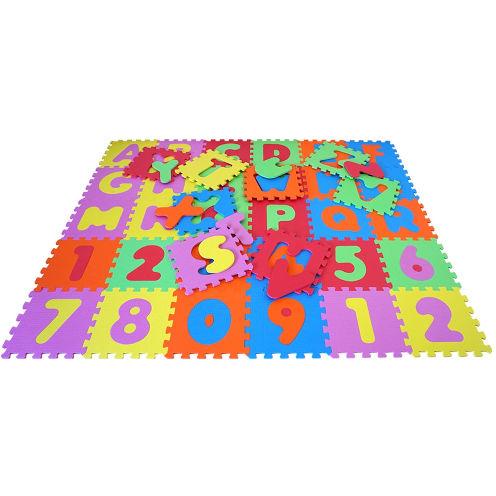 Knorrtoys® Puzzle »Alphabet und Zahlen«, Puzzlematte, Bodenpuzzle