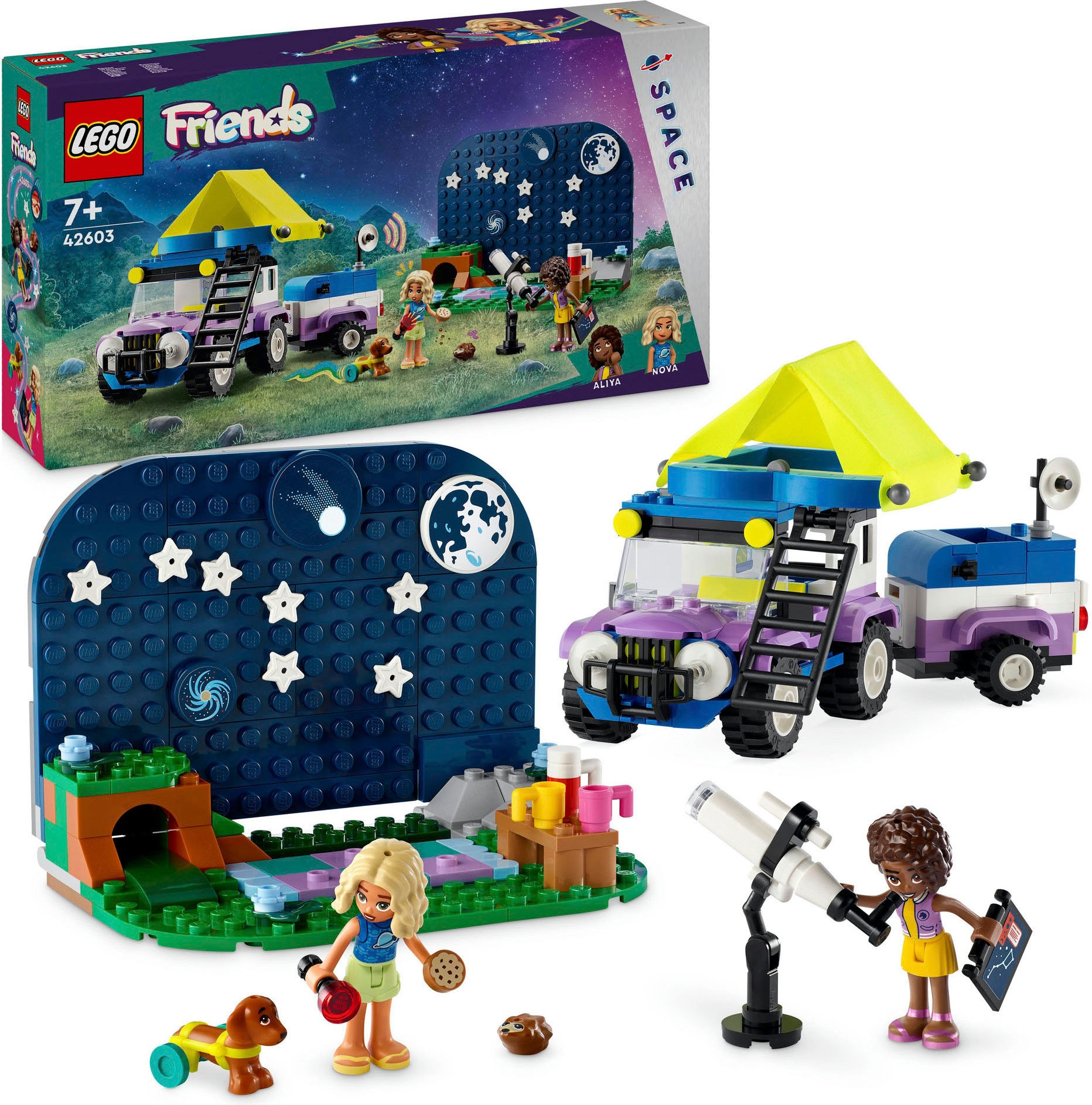 Konstruktionsspielsteine »Sterngucker-Campingfahrzeug (42603), LEGO Friends«, (364...