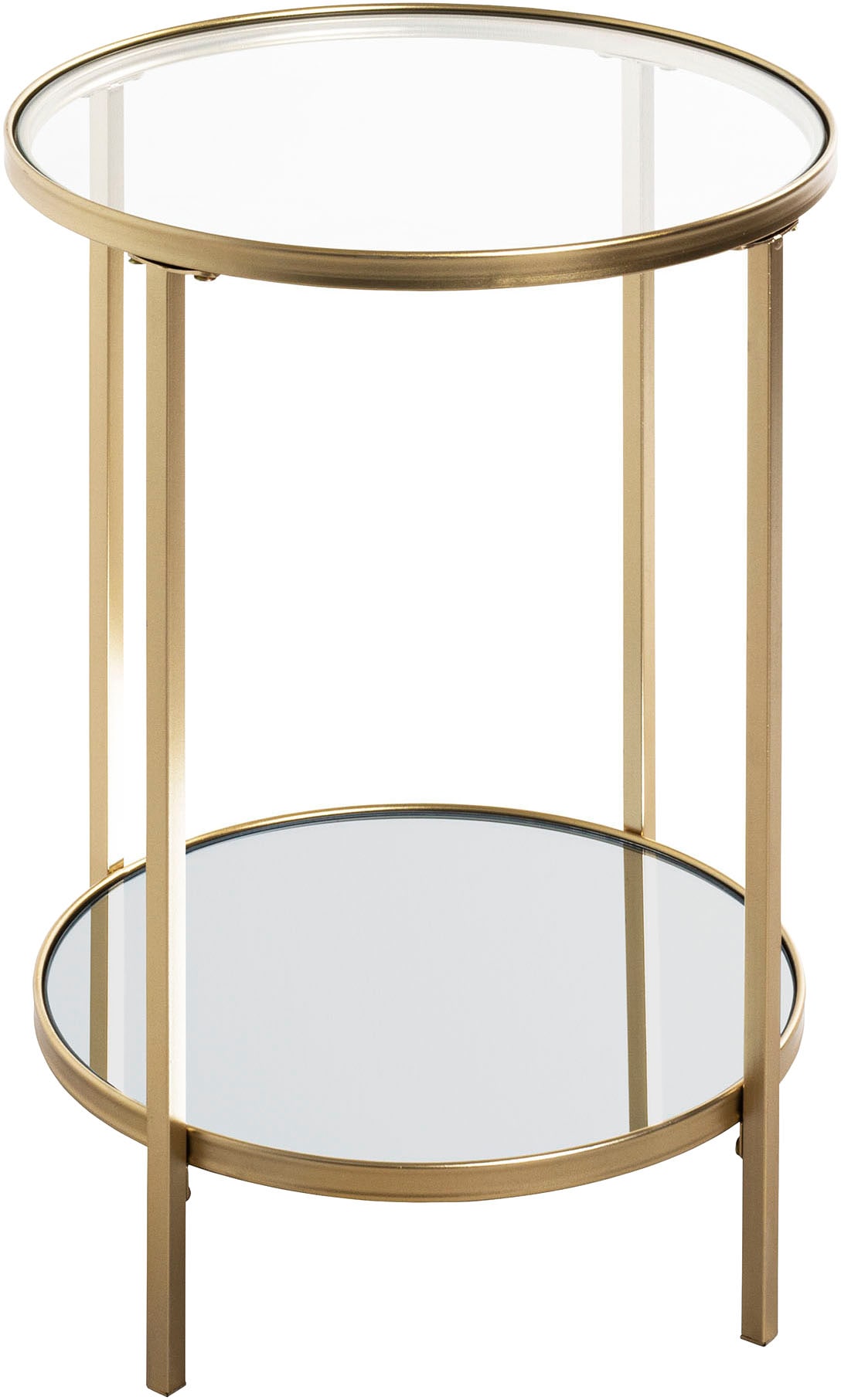 HAKU Beistelltisch »Sofatisch, Wohnzimmertisch« 1 Stk. tlg. rund - aus Metall Gold - Ø/H 39/55 cm
