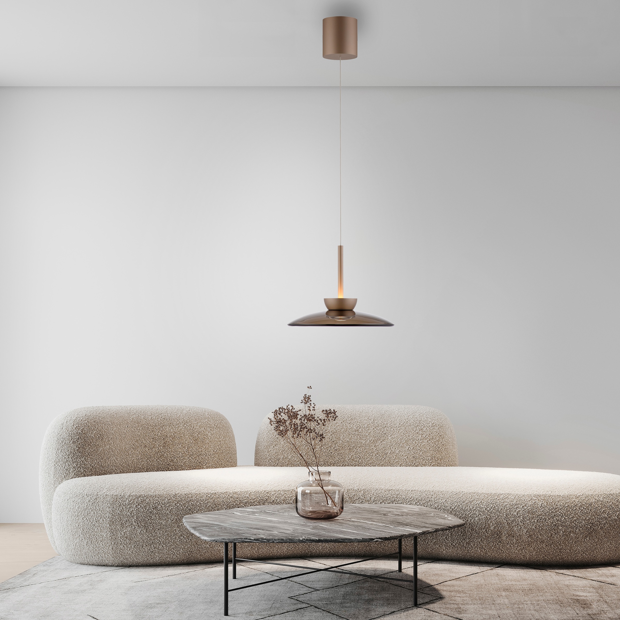 Neuhaus PURE LED Pendelleuchte »PURE Moon« LED-Board 1 Stk. Warmweiß Comfort Lift, dimmfähig über separaten Tronicdimmer