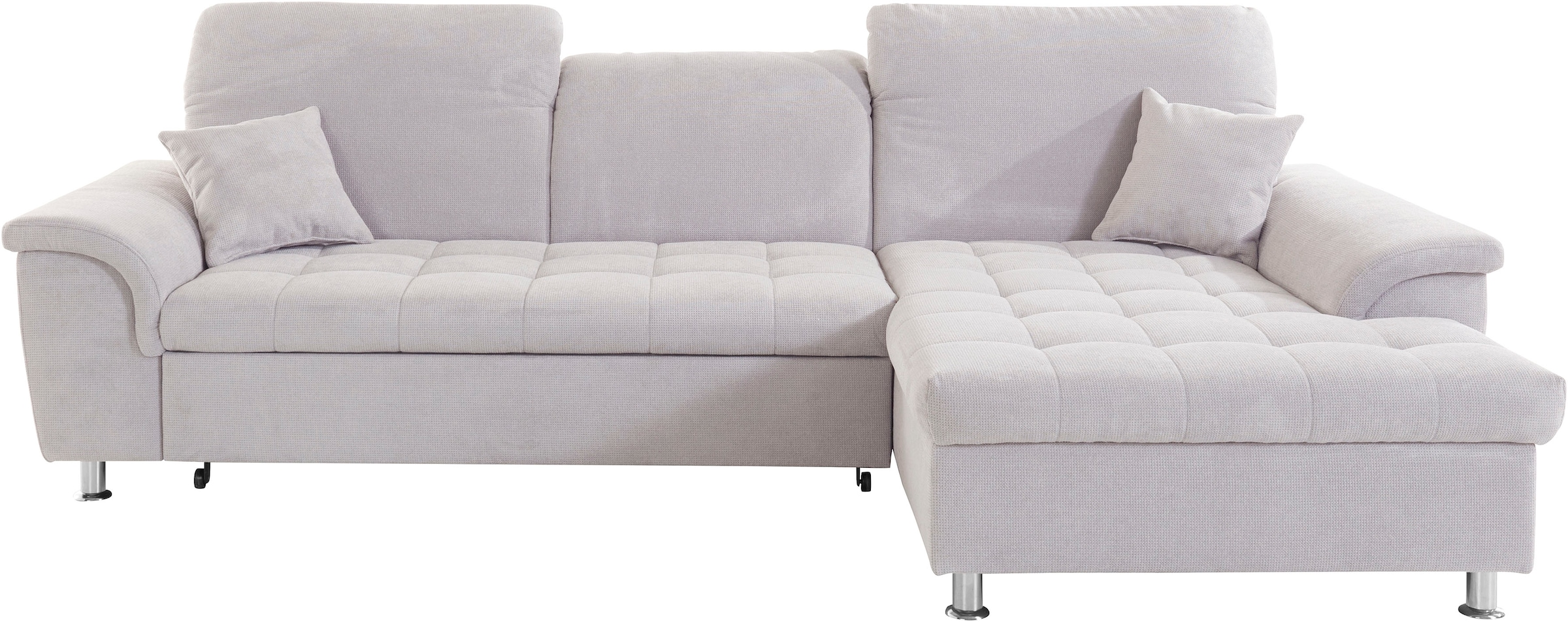 DOMO collection Ecksofa »Franzi L-Form«, wahlweise mit Kopfteilverstellung (dann Tiefe: 170 cm)