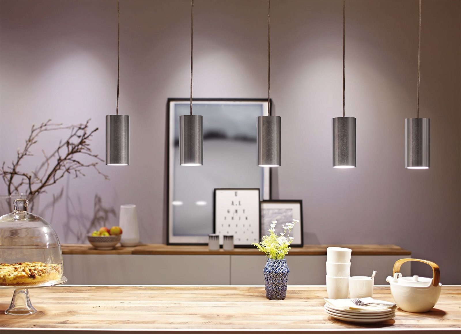 Paulmann Schienensystem-Leuchten »URail Pendel Barrel 370lm 6W 2700K 230V Chrom matt, Alu eloxiert 230V«, (1 tlg.)