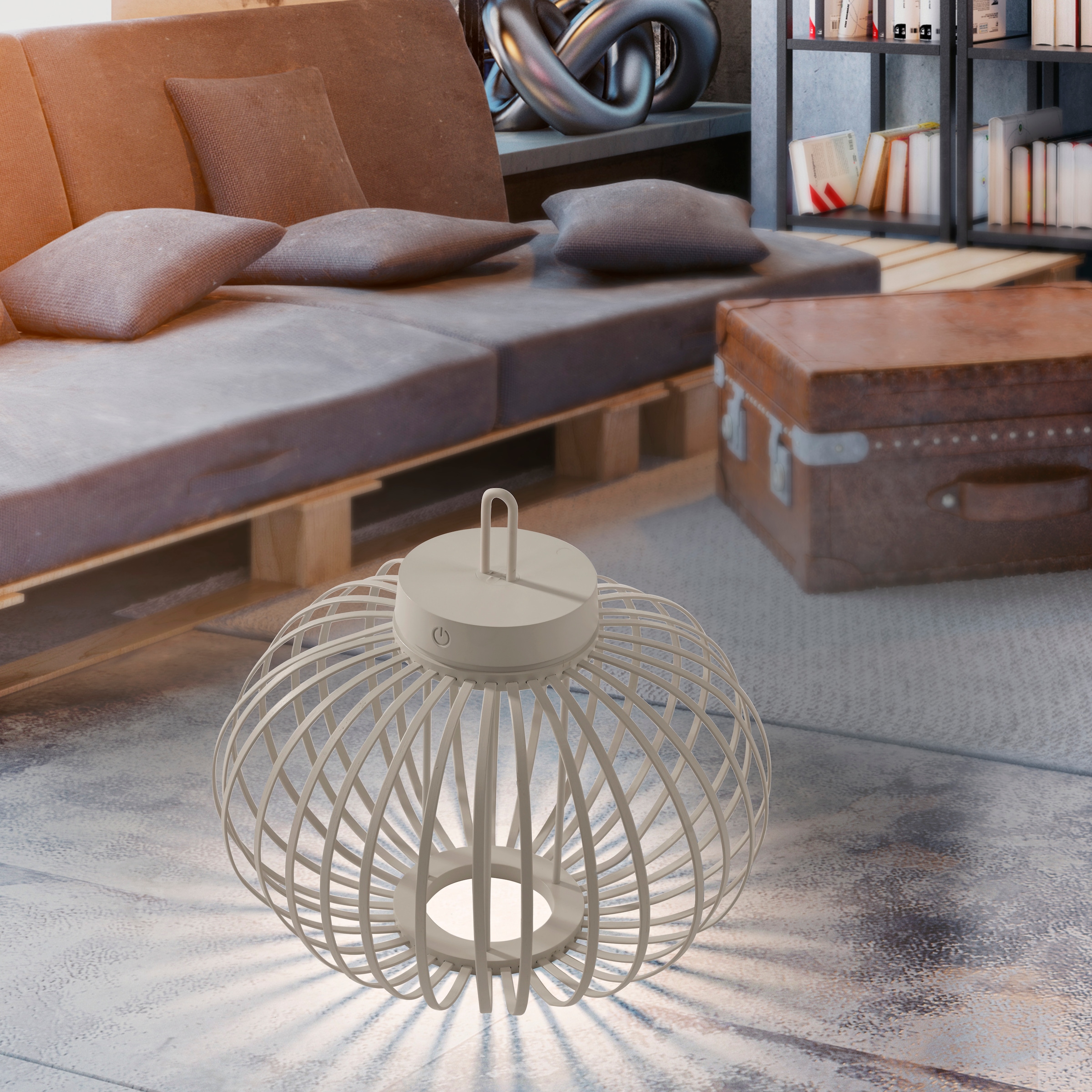 JUST LIGHT Pendelleuchte »AKUBA«, 1 flammig, Leuchtmittel LED-Modul | LED fest integriert, Akkuleuchte