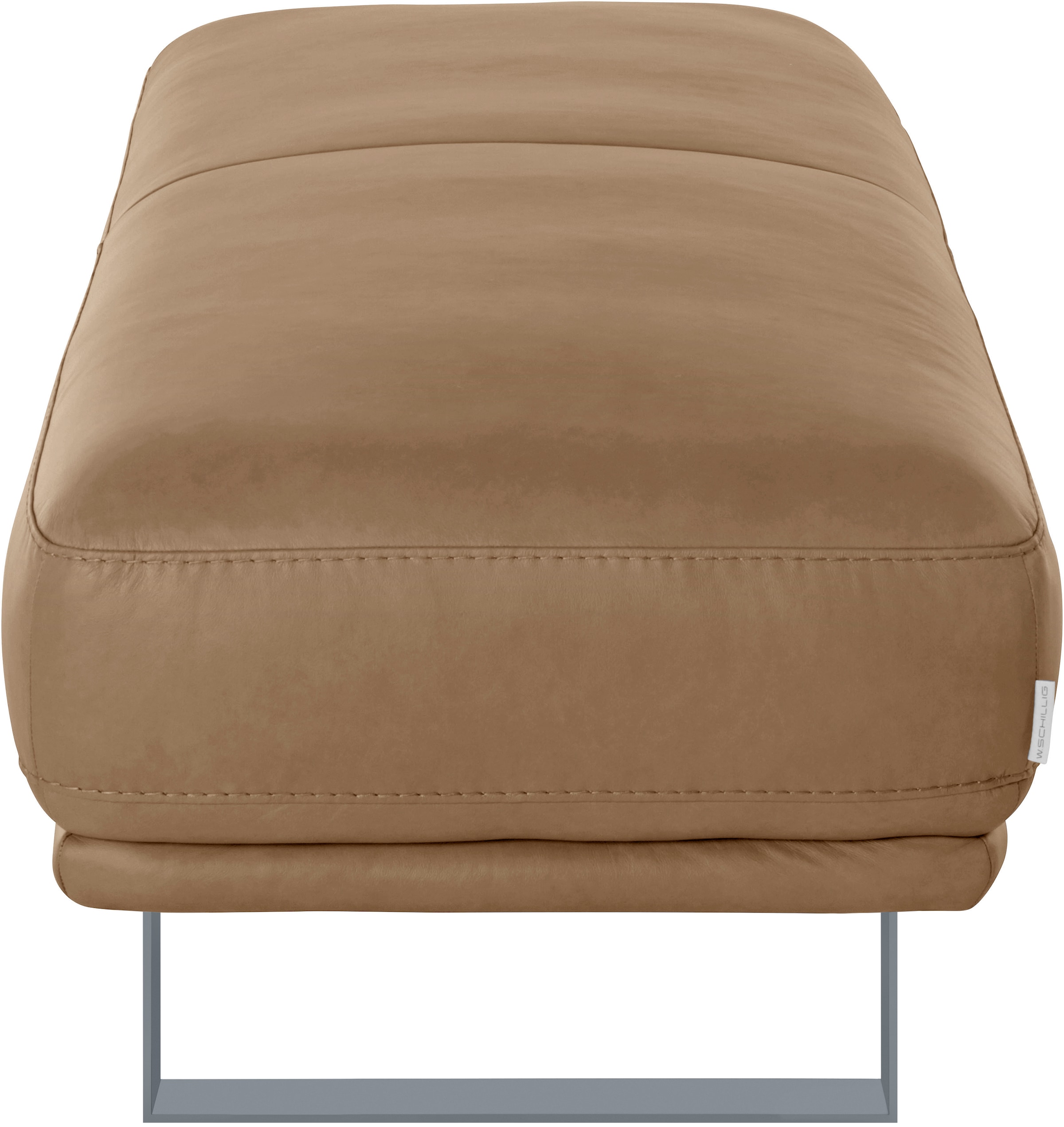 W.SCHILLIG Hocker »montanaa«, mit Metallkufen in Silber matt, Breite 141 cm