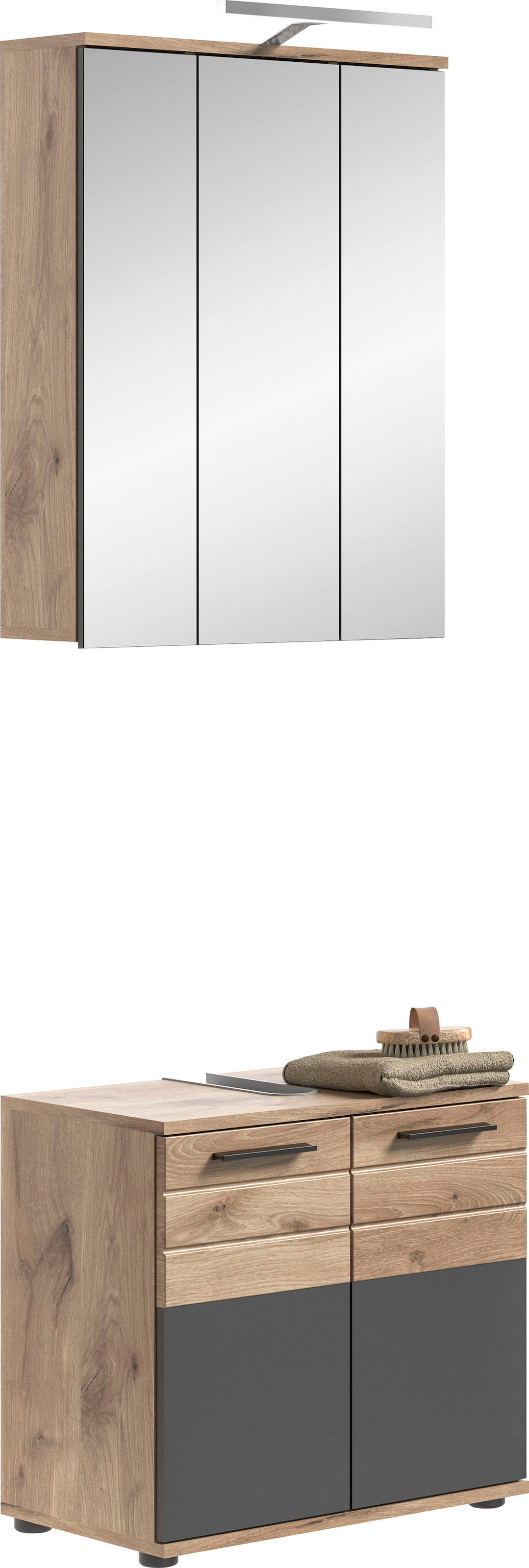 INOSIGN Badmöbel-Set »Riga, 2 teilig, inklusive LED Beleuchtung, bestehend günstig online kaufen