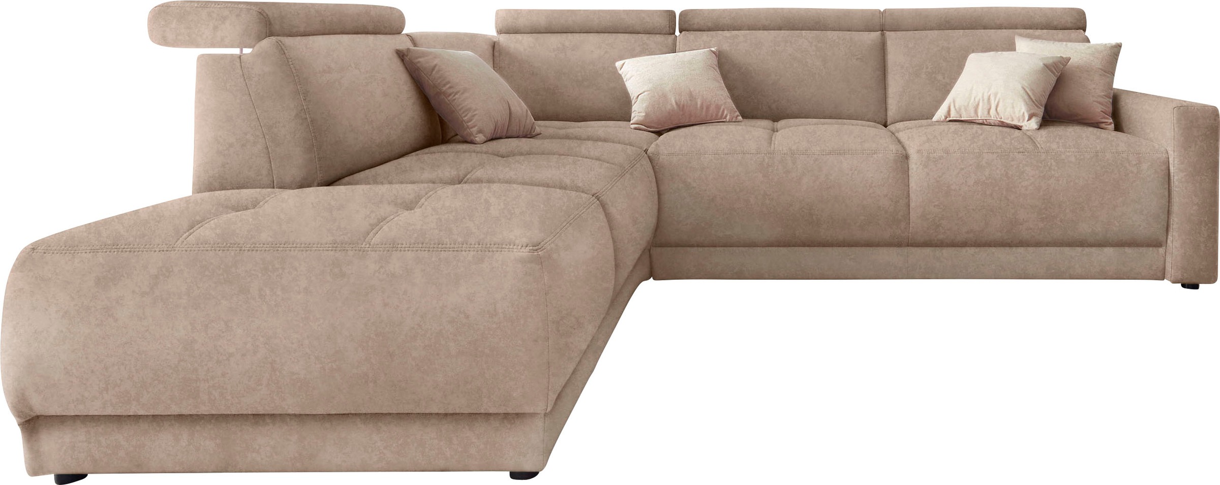 DOMO collection Ecksofa "Ava, moderne Sitzheftung mit toller Doppelnaht, ko günstig online kaufen
