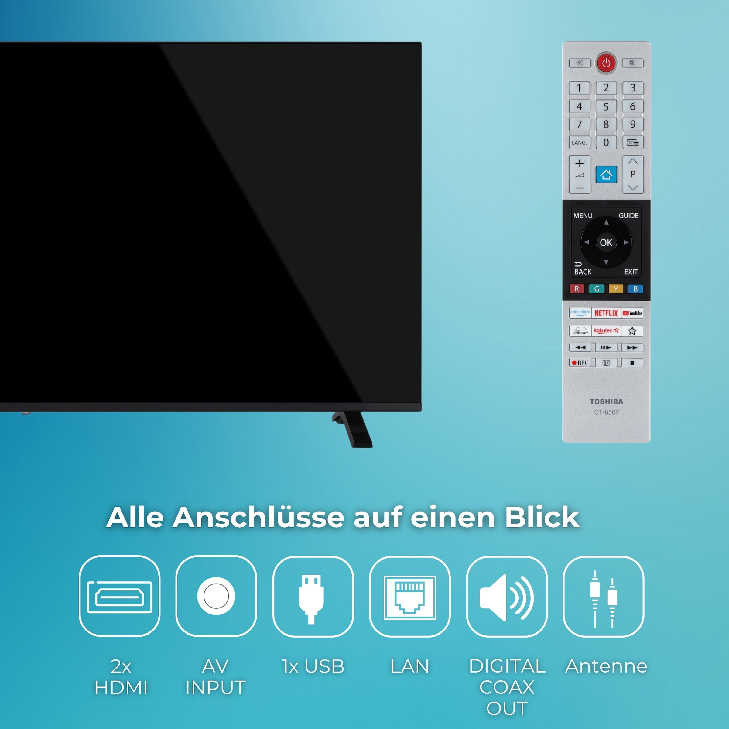 Toshiba LED-Fernseher »55QV1563DDW« 139 cm/55 ″ Smart-TV