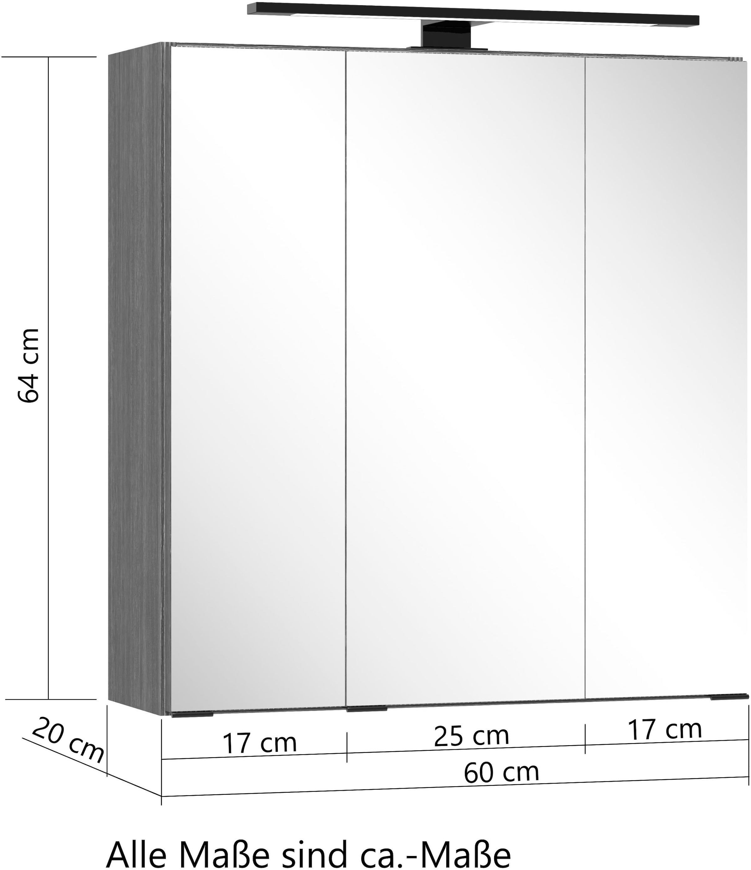welltime Badmöbel-Set »Welltime, York Unterbecken-Set 2teilig, 60 cm, 2-türig«