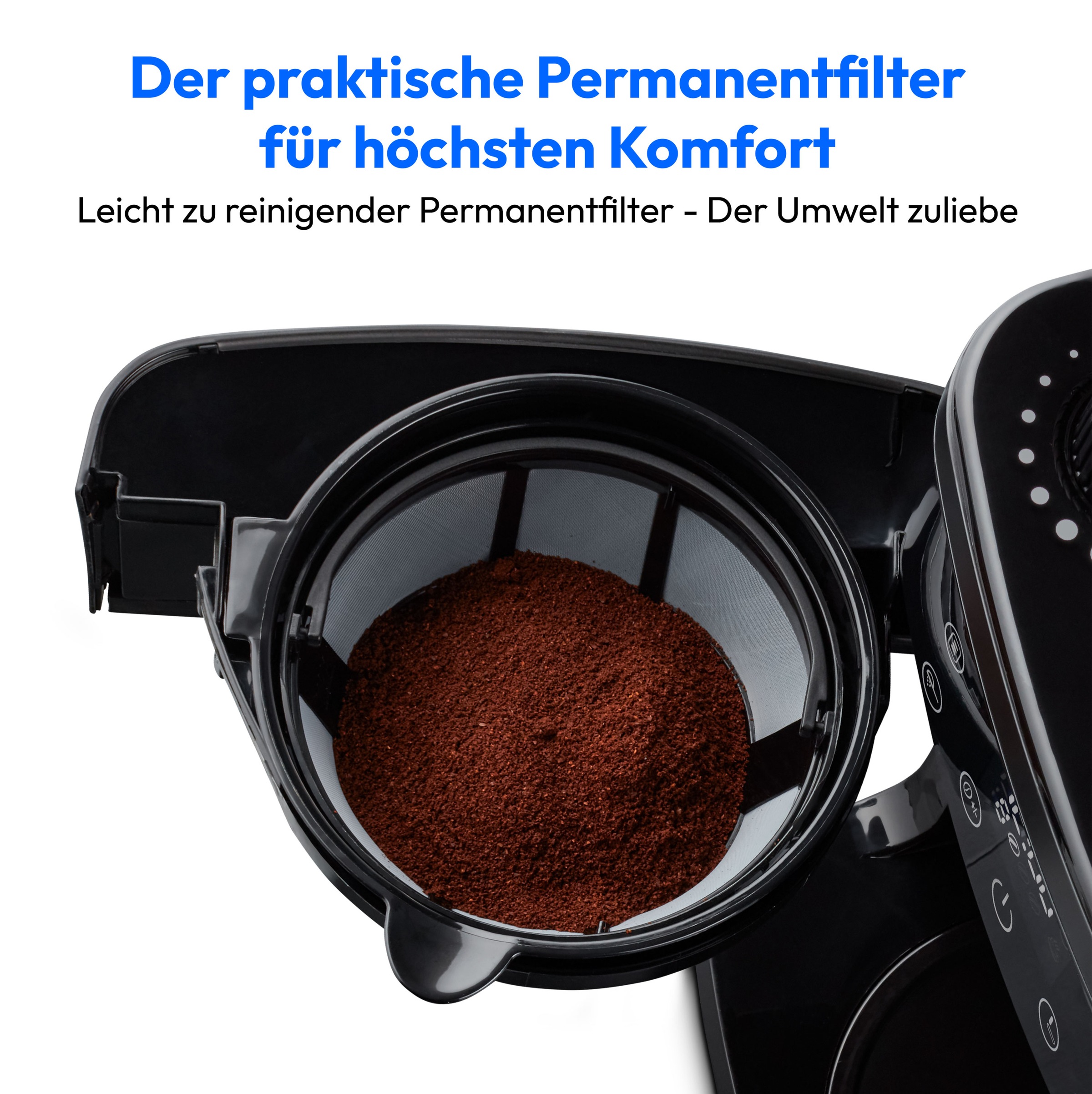Medion® Kaffeemaschine mit Mahlwerk »MD 19911, 8 Mahlstufen, 1 L Wassertank, Thermoskanne, Timerfunktion«, Permanentfilter, Tropfstopp, automatische Abschaltung