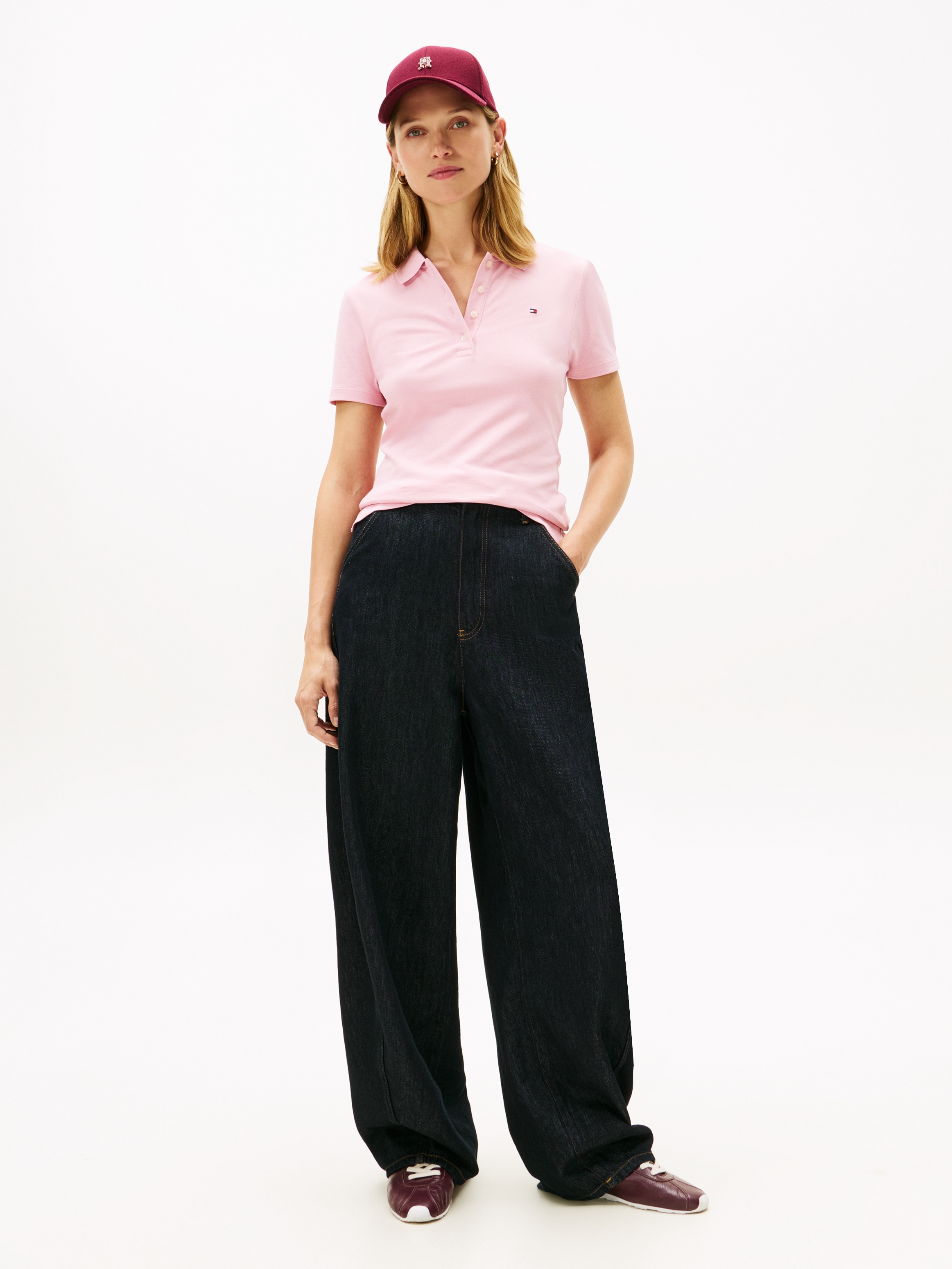 Tommy Hilfiger Poloshirt »1985 Slim Fit Pique Premium« mit Logostickerei, mit Seitenschlitzen