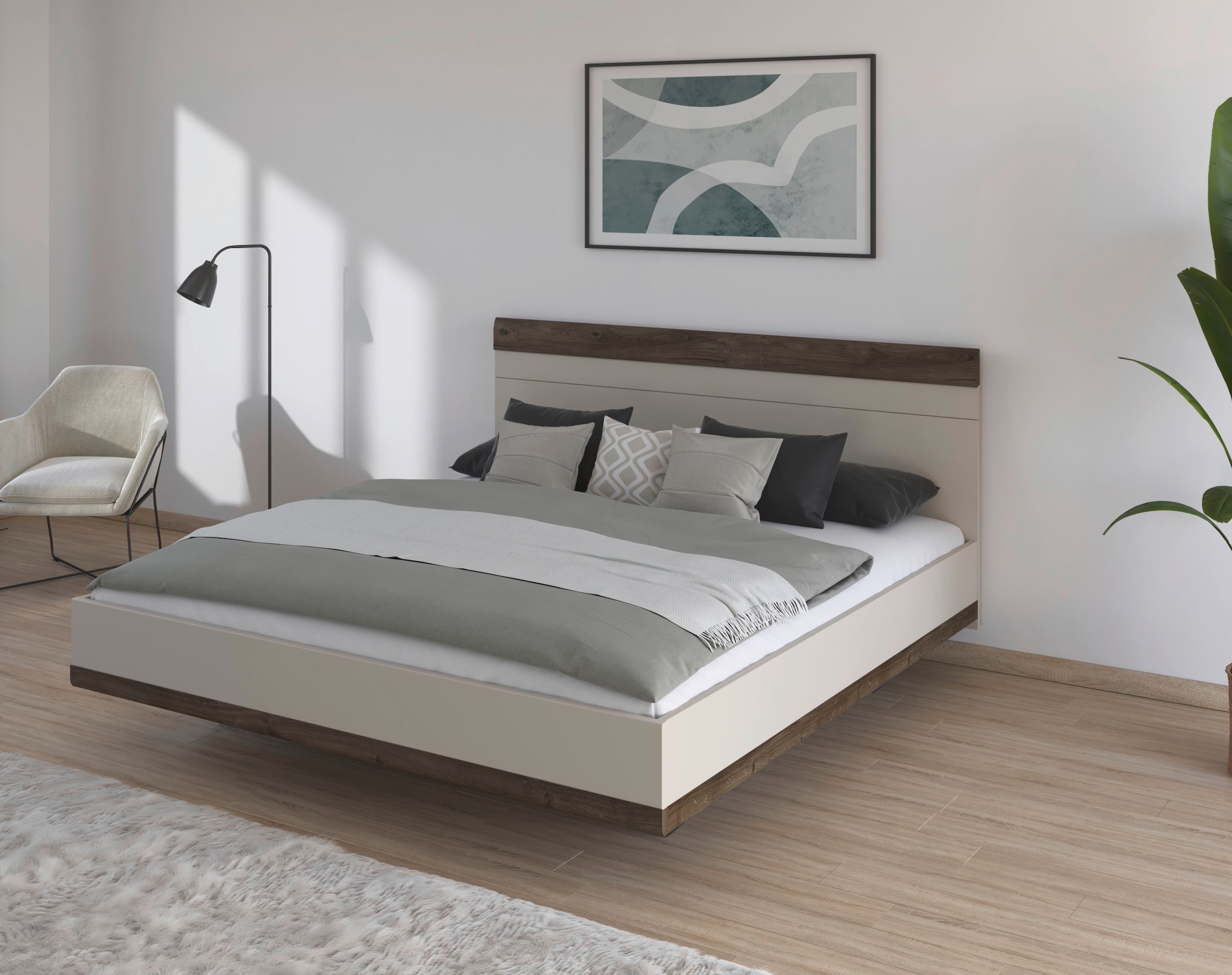 rauch Futonbett »Bett Doppelbett Holzbett SAJO«, mit Farb-Absetzungen in komfortabler Sitzhöhe MADE IN GERMANY